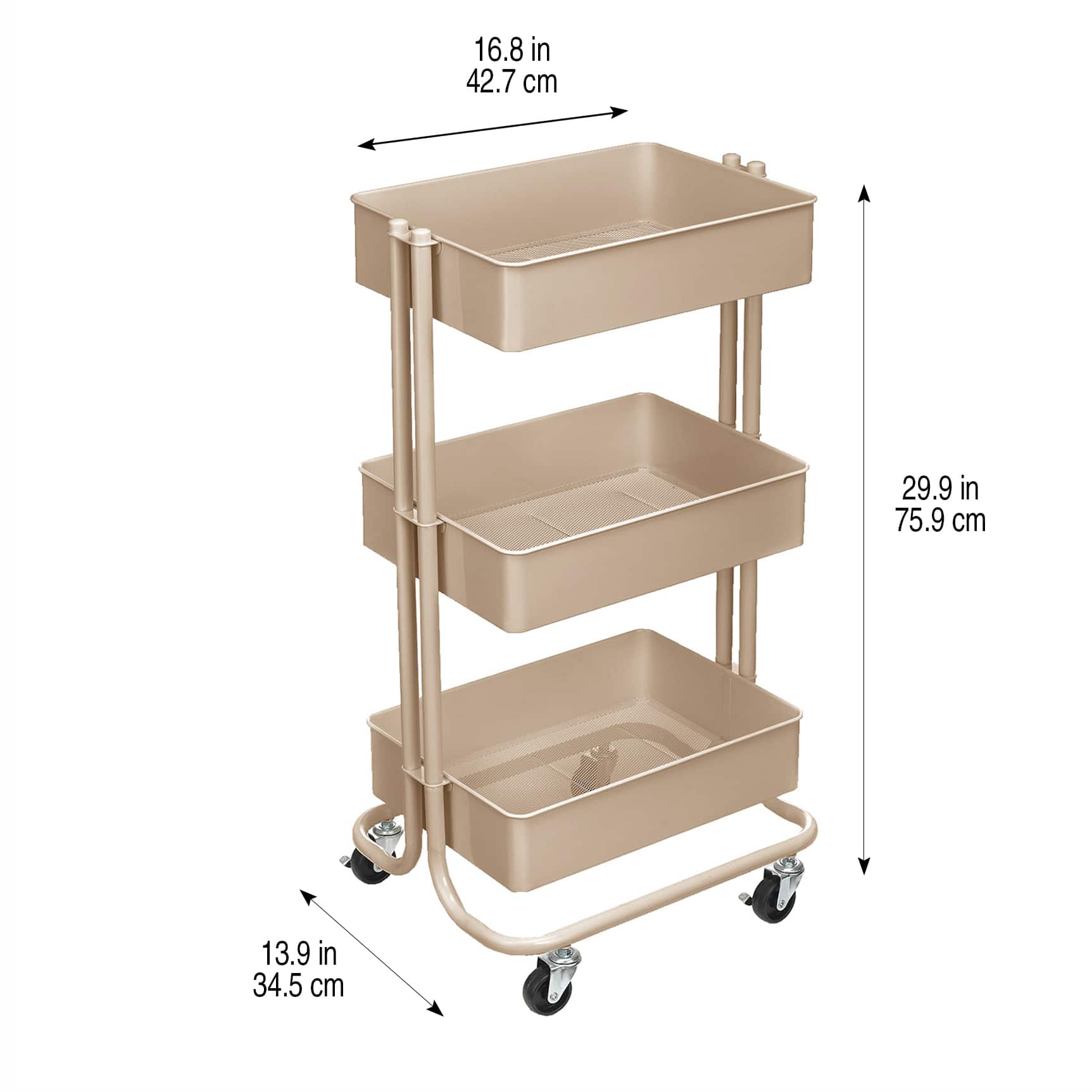 Lexington 3-Tier Rolling Cart by Simply Tidy®