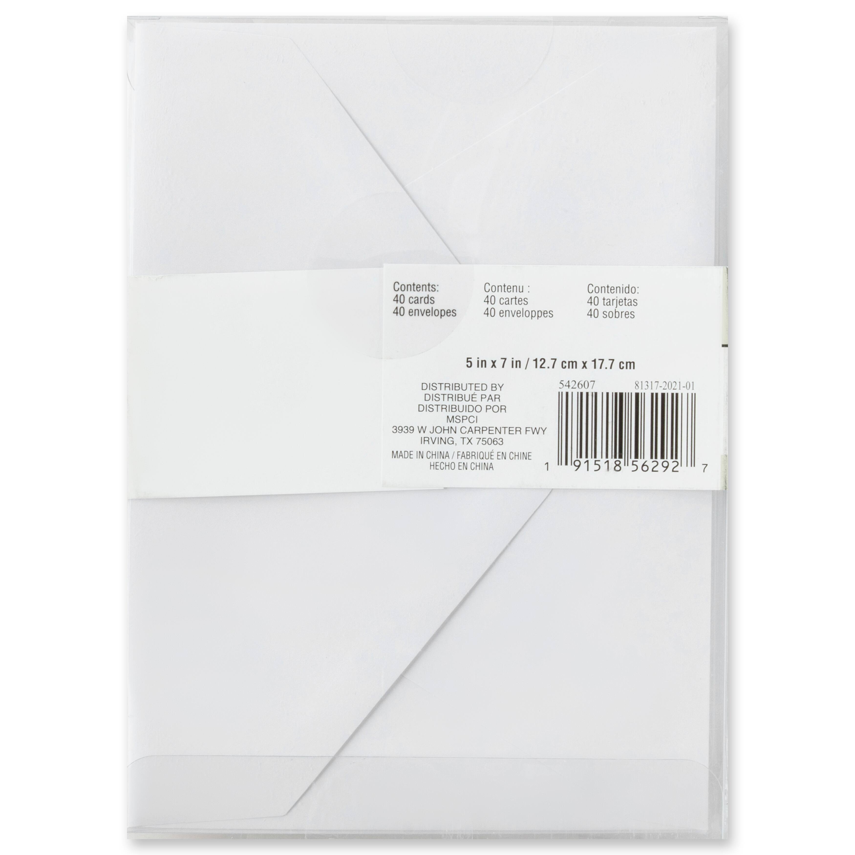 Floral Flat Cards & Envelopes by Recollections™, 5" x 7"