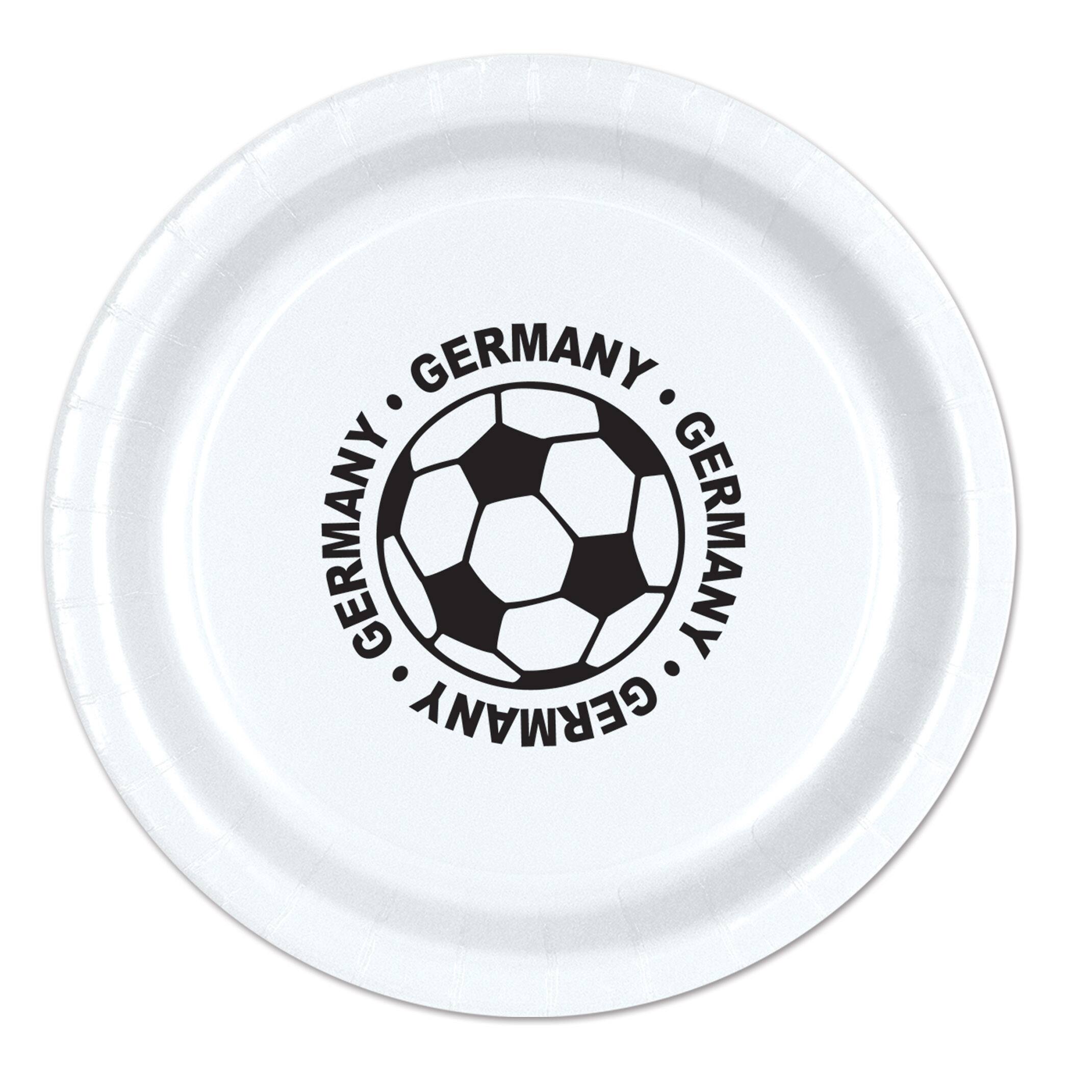 9" Germany Soccer Plates, 16ct.
