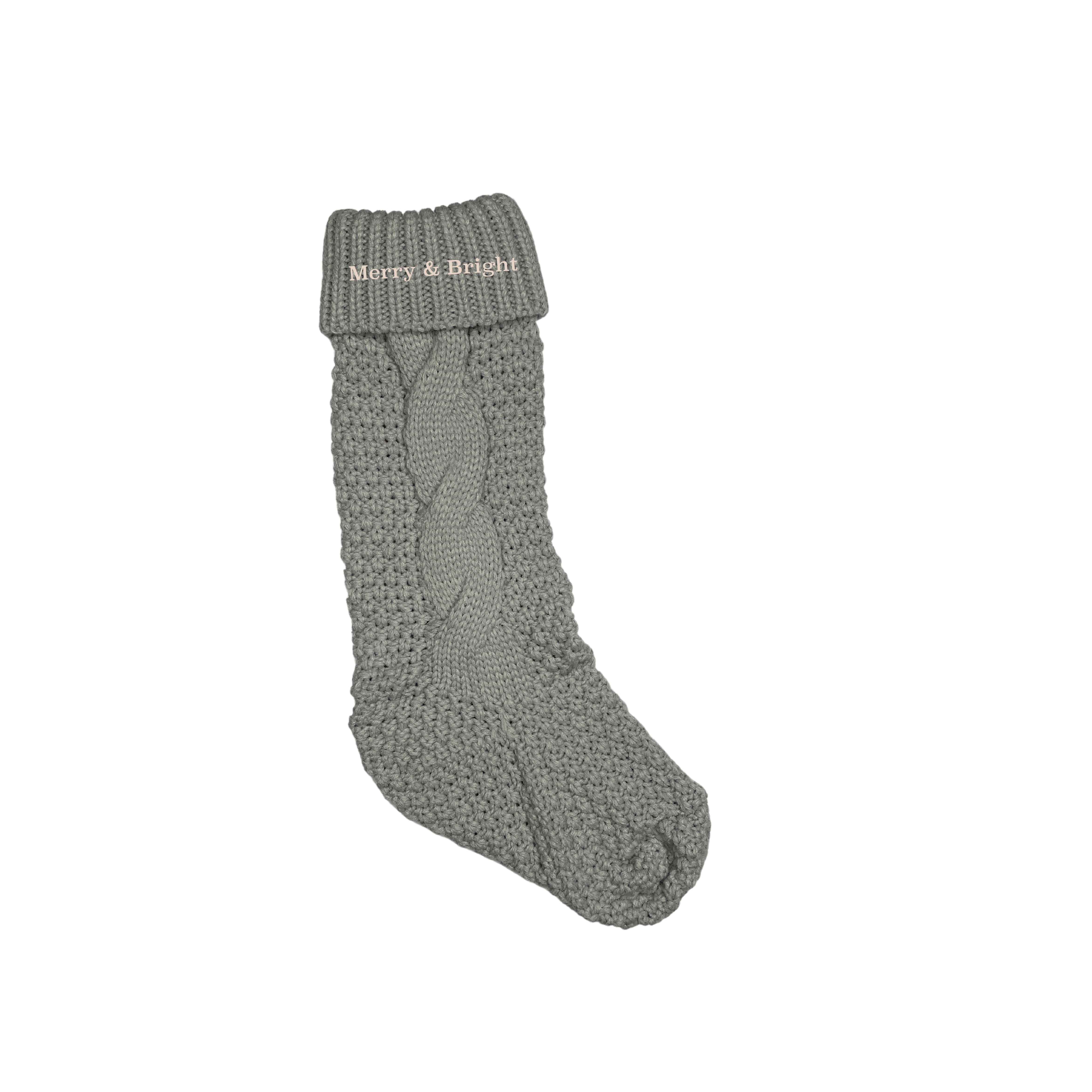 18" Merry & Bright Serif Stocking
