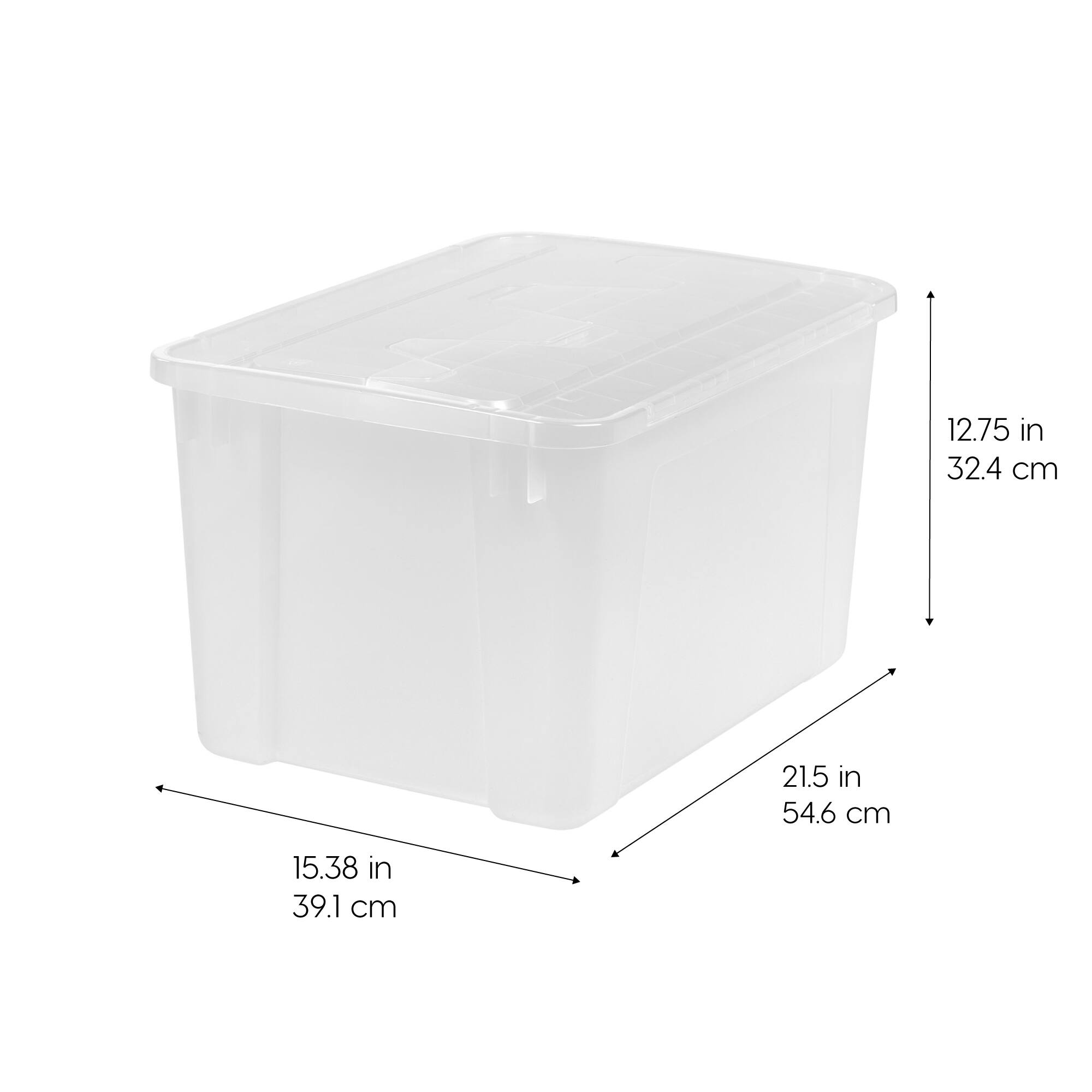 IRIS® 50qt. Clear Wing Lid Storage Boxes, 4ct.