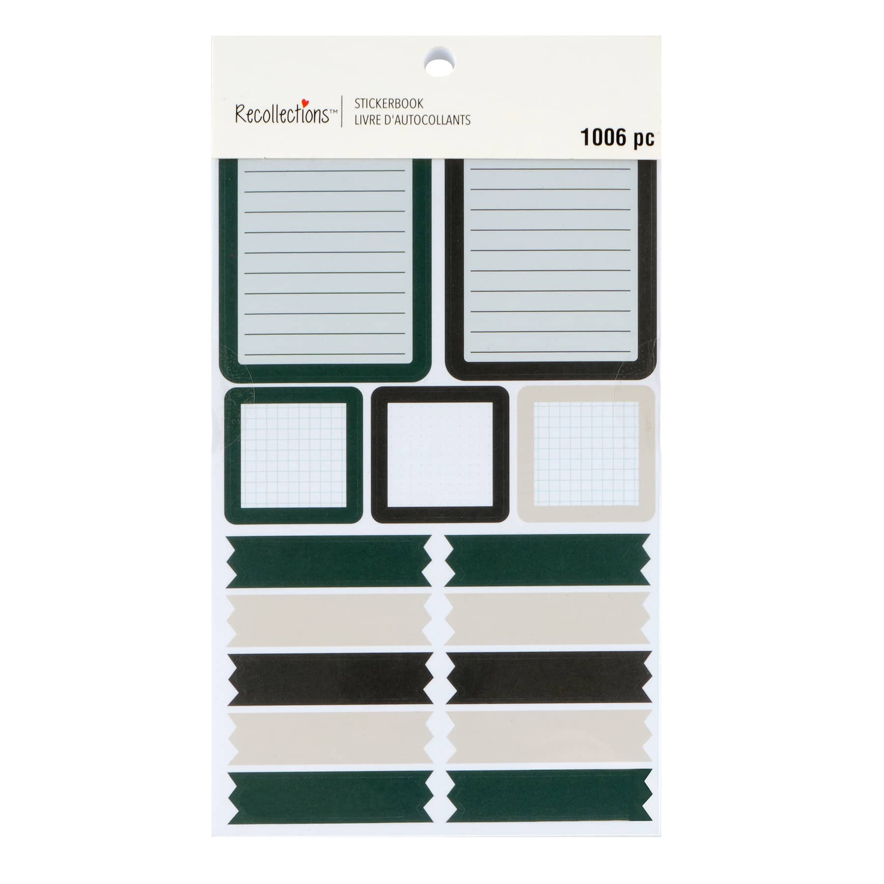 Green & Black Planner Sticker Book by Recollections™