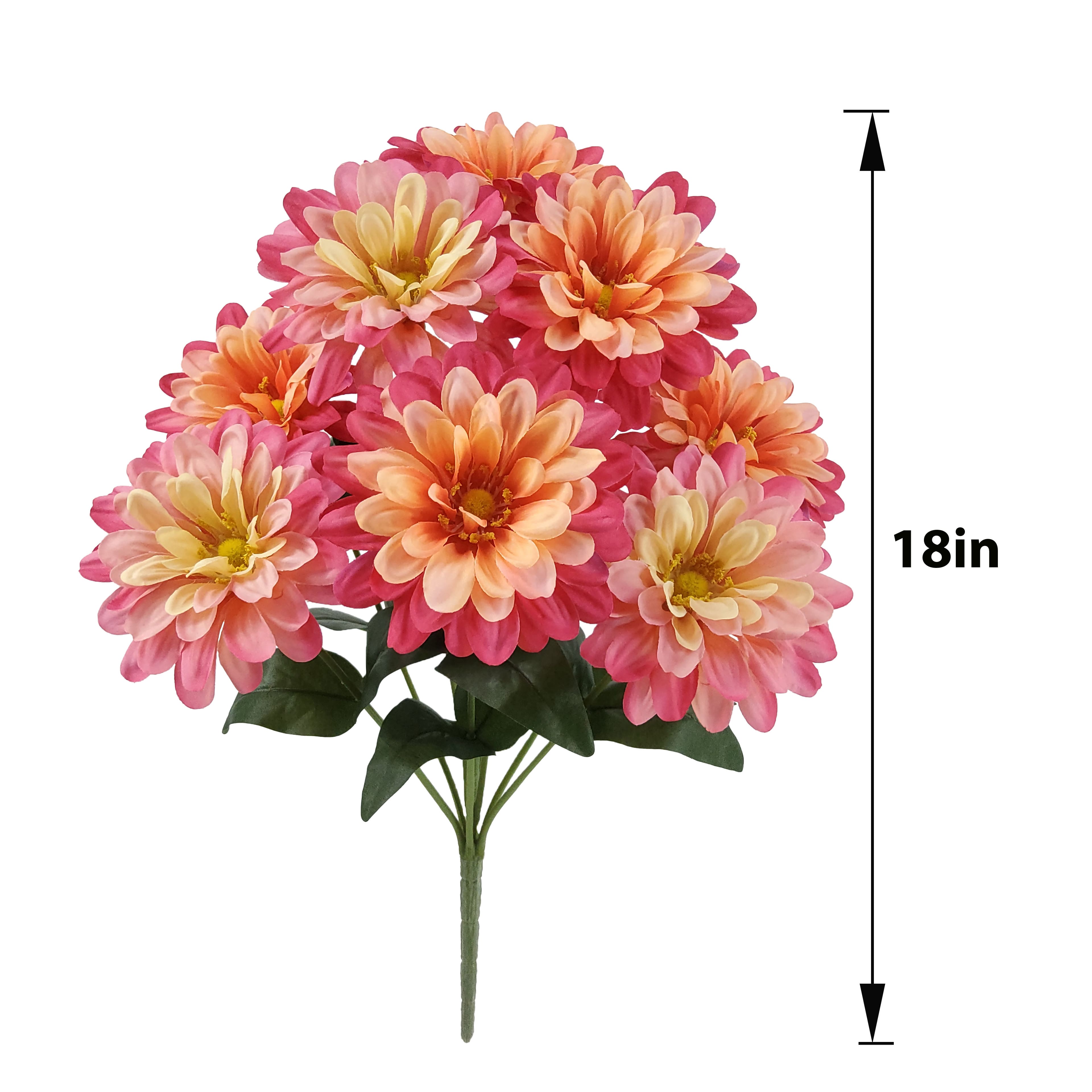 18" Pink Zinnia Bush by Ashland®