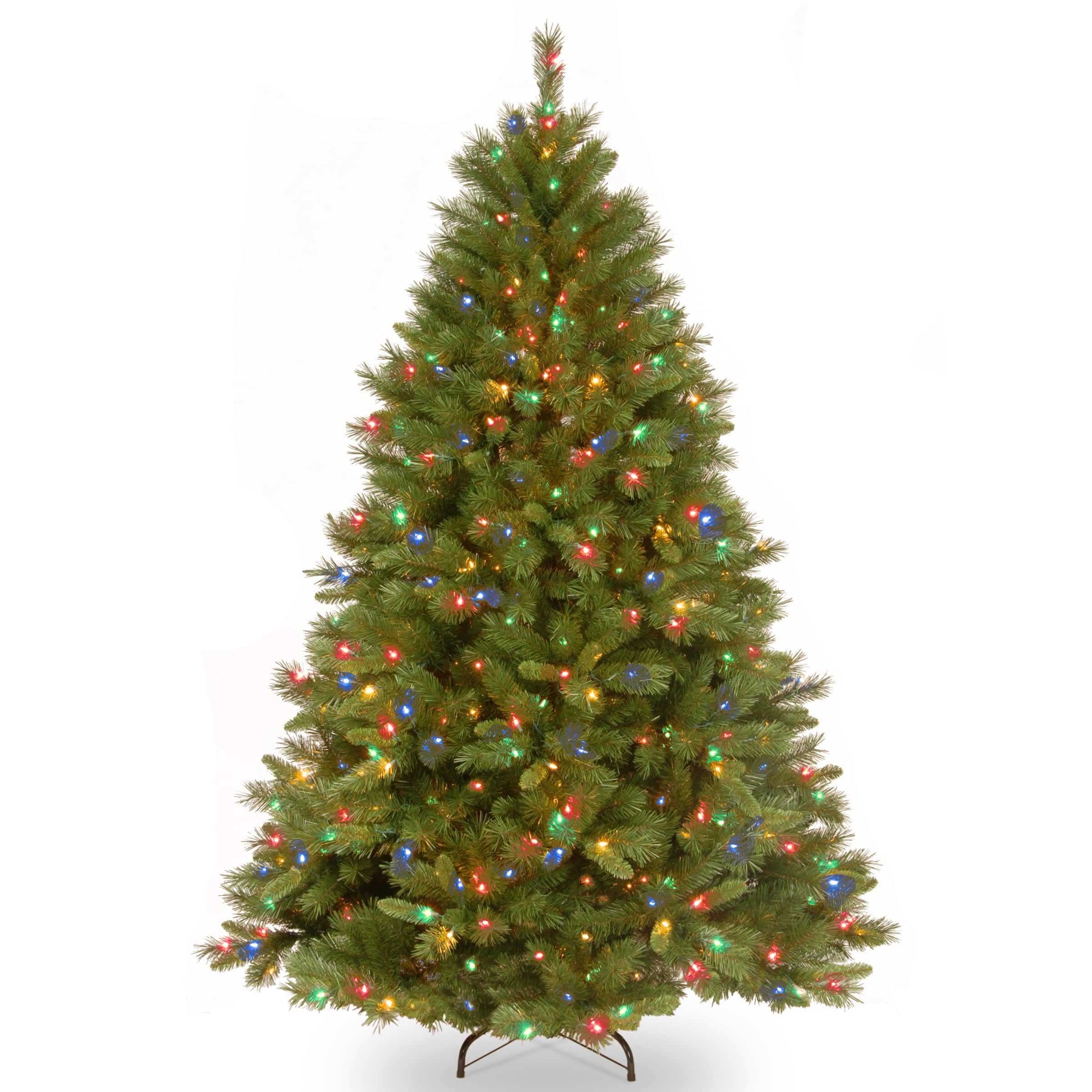 7.5 ft. Pre-Lit Winchester Pine Full Artificial Christmas Tree, Multicolor Lights