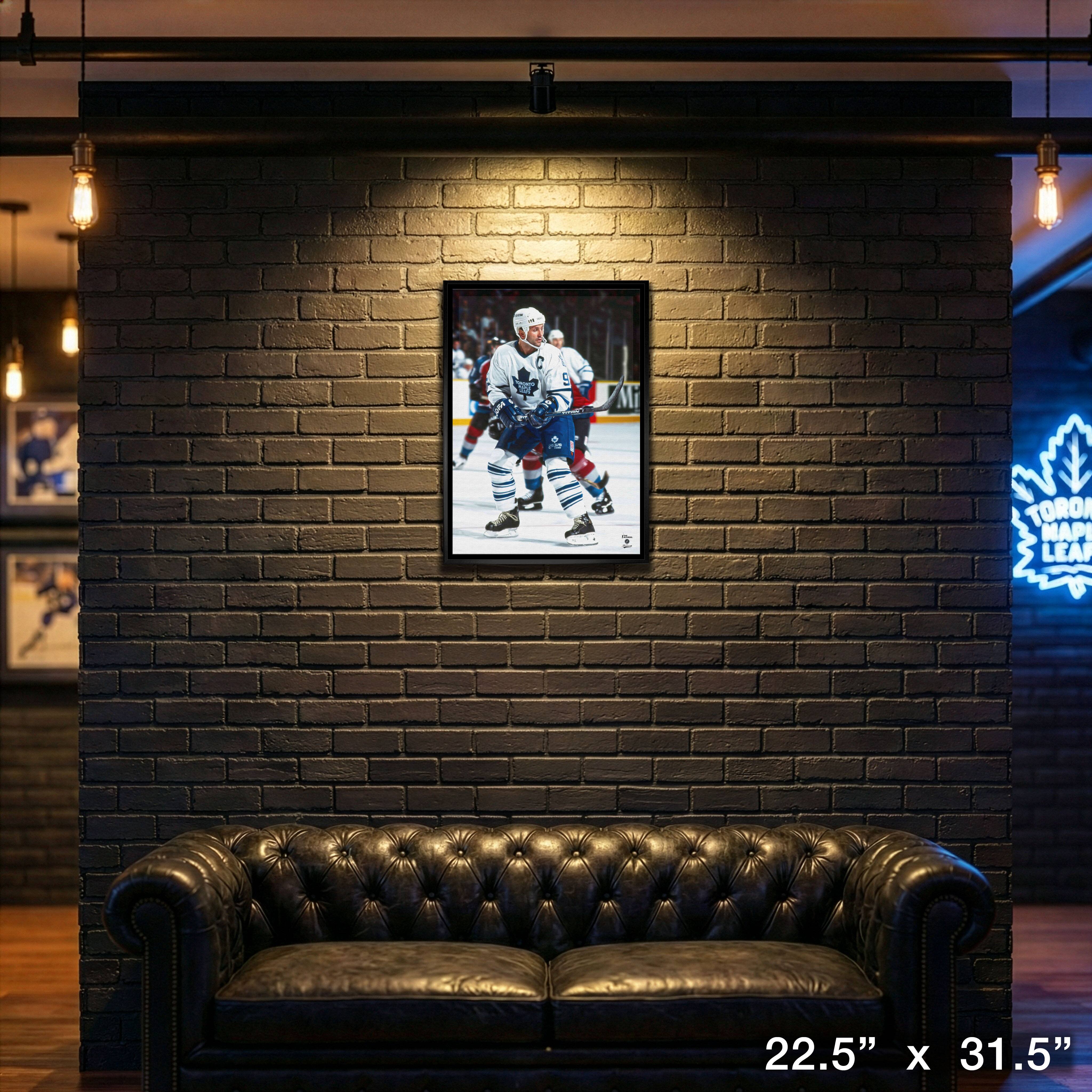 Doug Gilmour 20" x 29" Framed Canvas Maple Leafs Action-V 22.5" x 31.5"