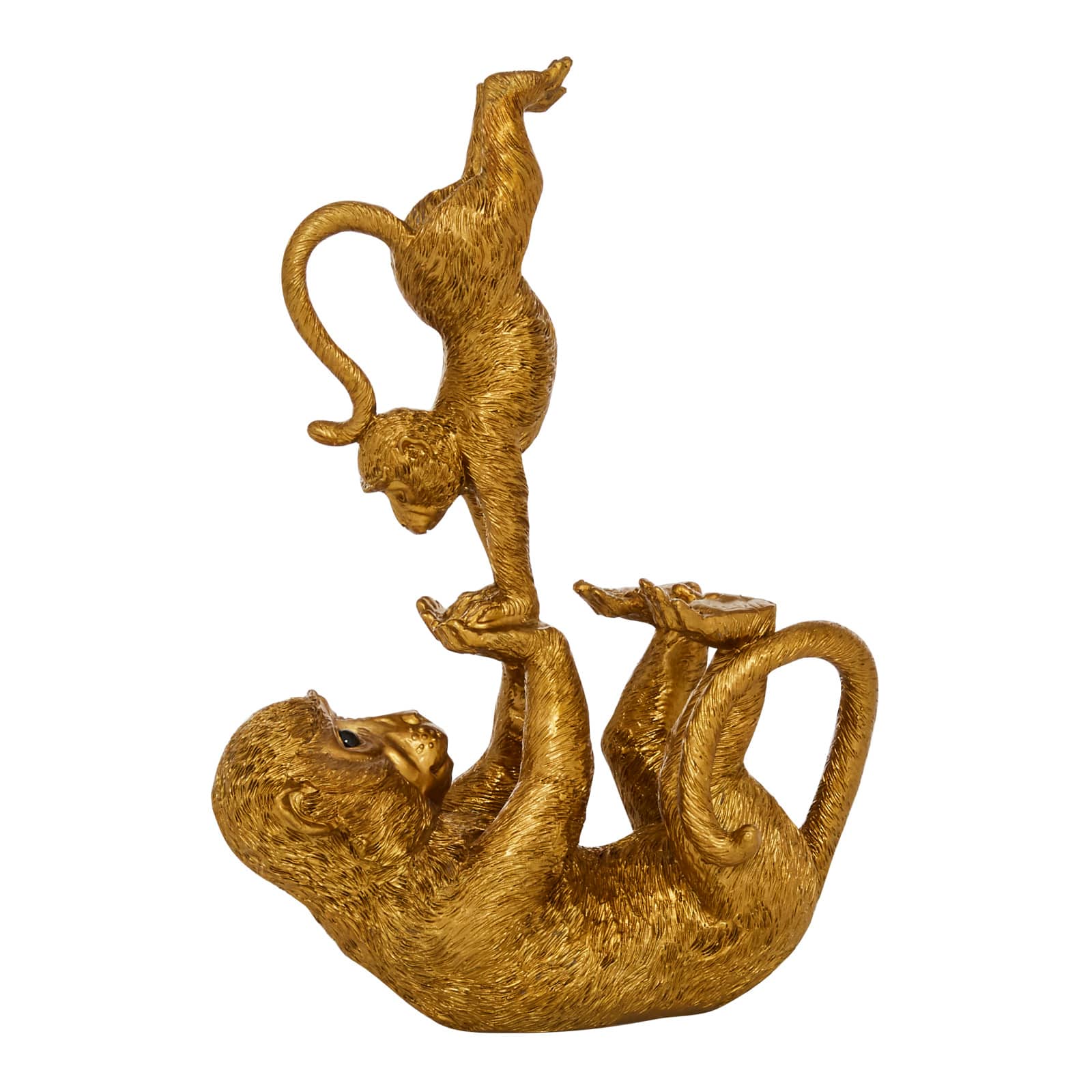 11" Gold Eclectic Monkey Sculpture