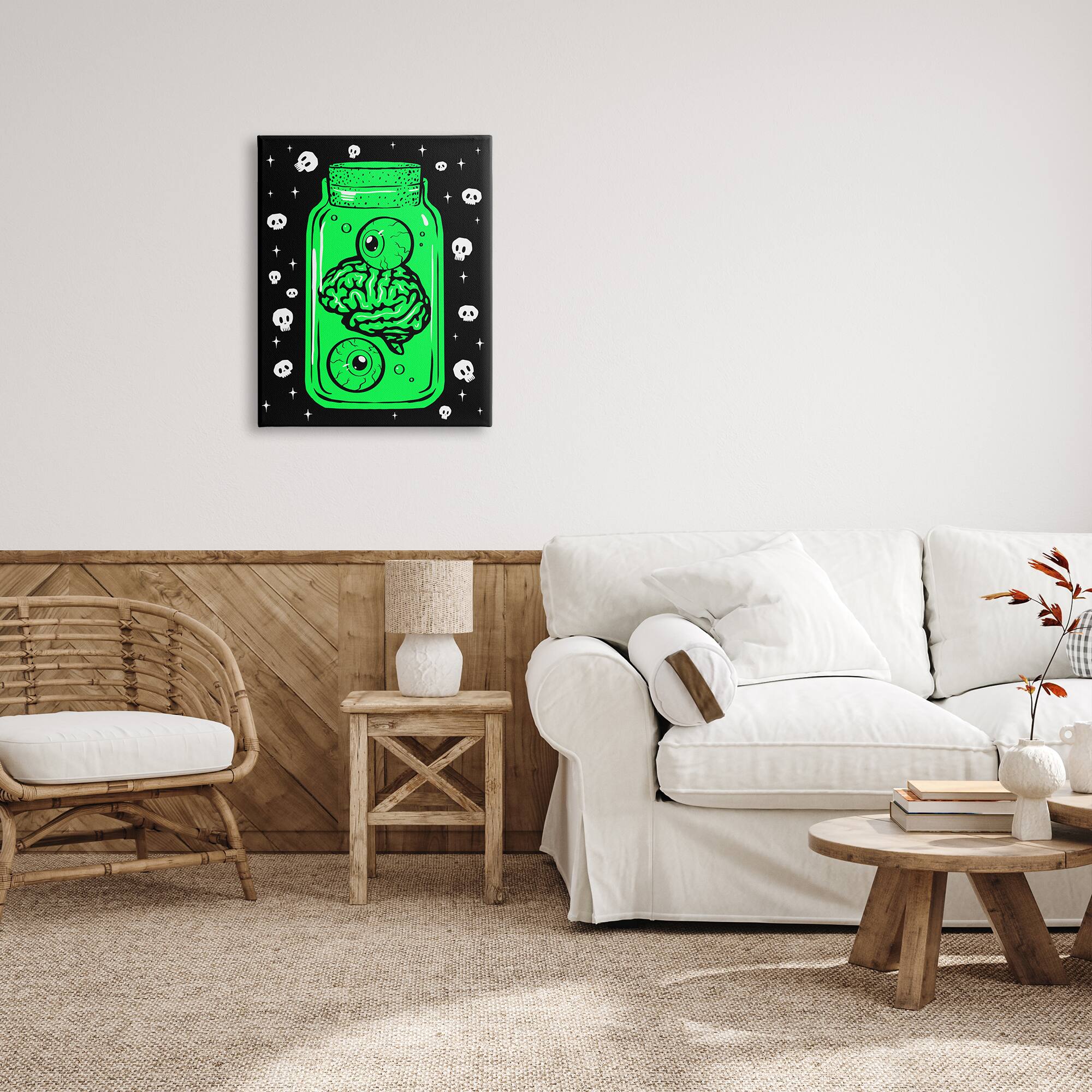Stupell Industries Spooky Specimen Jar Canvas Wall Art