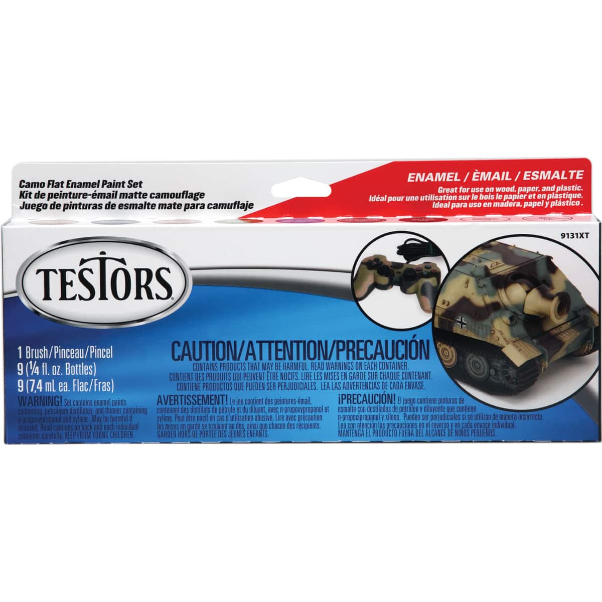 Testors Camo Flat Enamel Paint Set