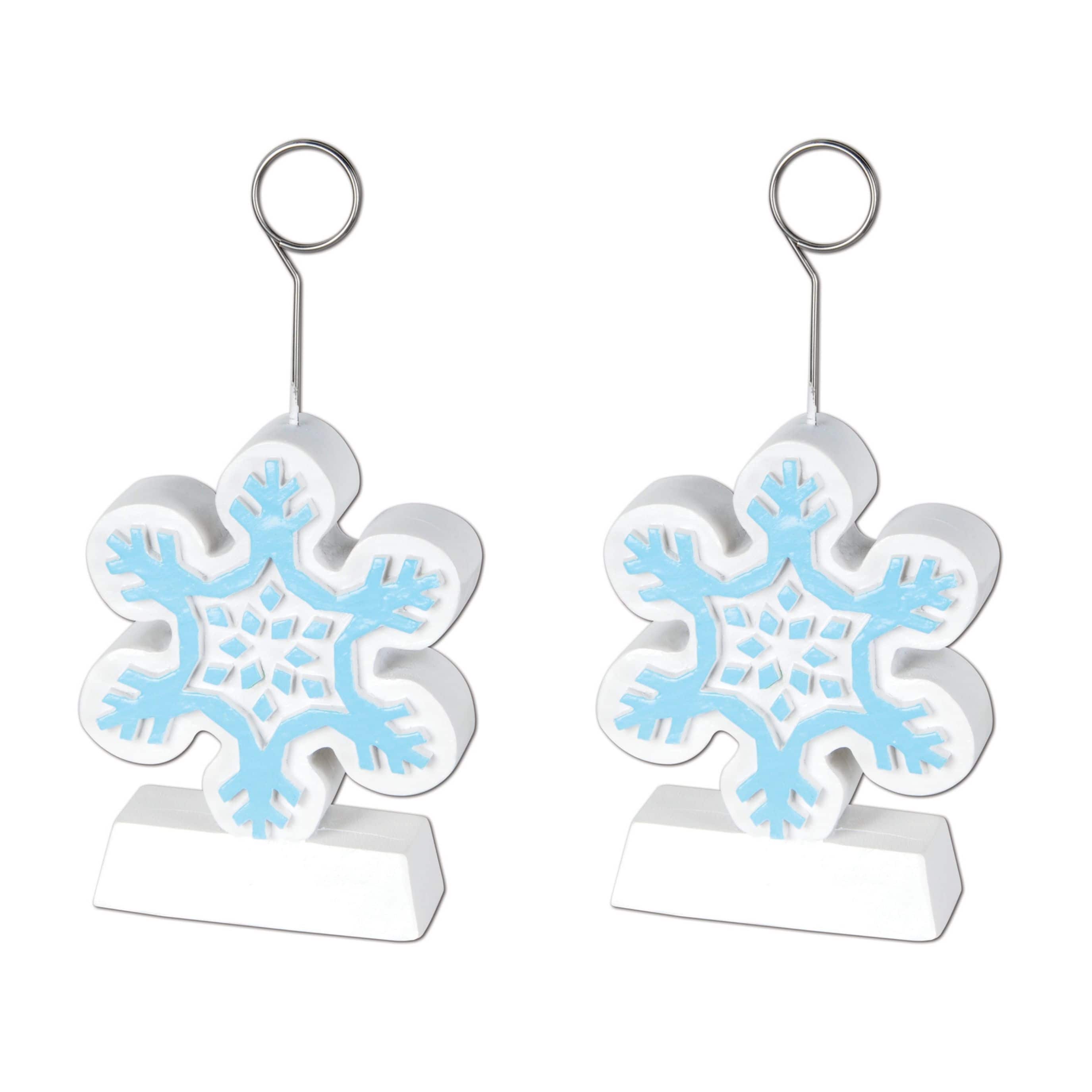 Beistle 6oz. Snowflake Photo & Balloon Holders, 2ct.
