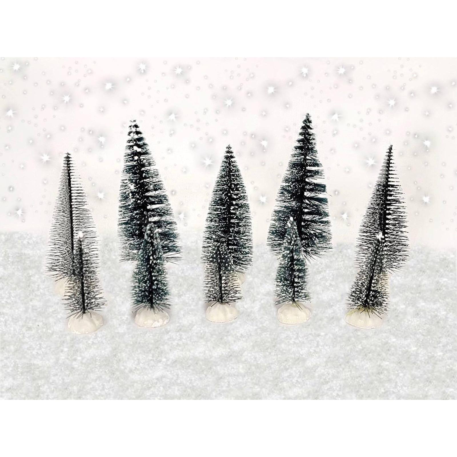 Wizardi Unlit Miniature Pine Artificial Christmas Tree Set