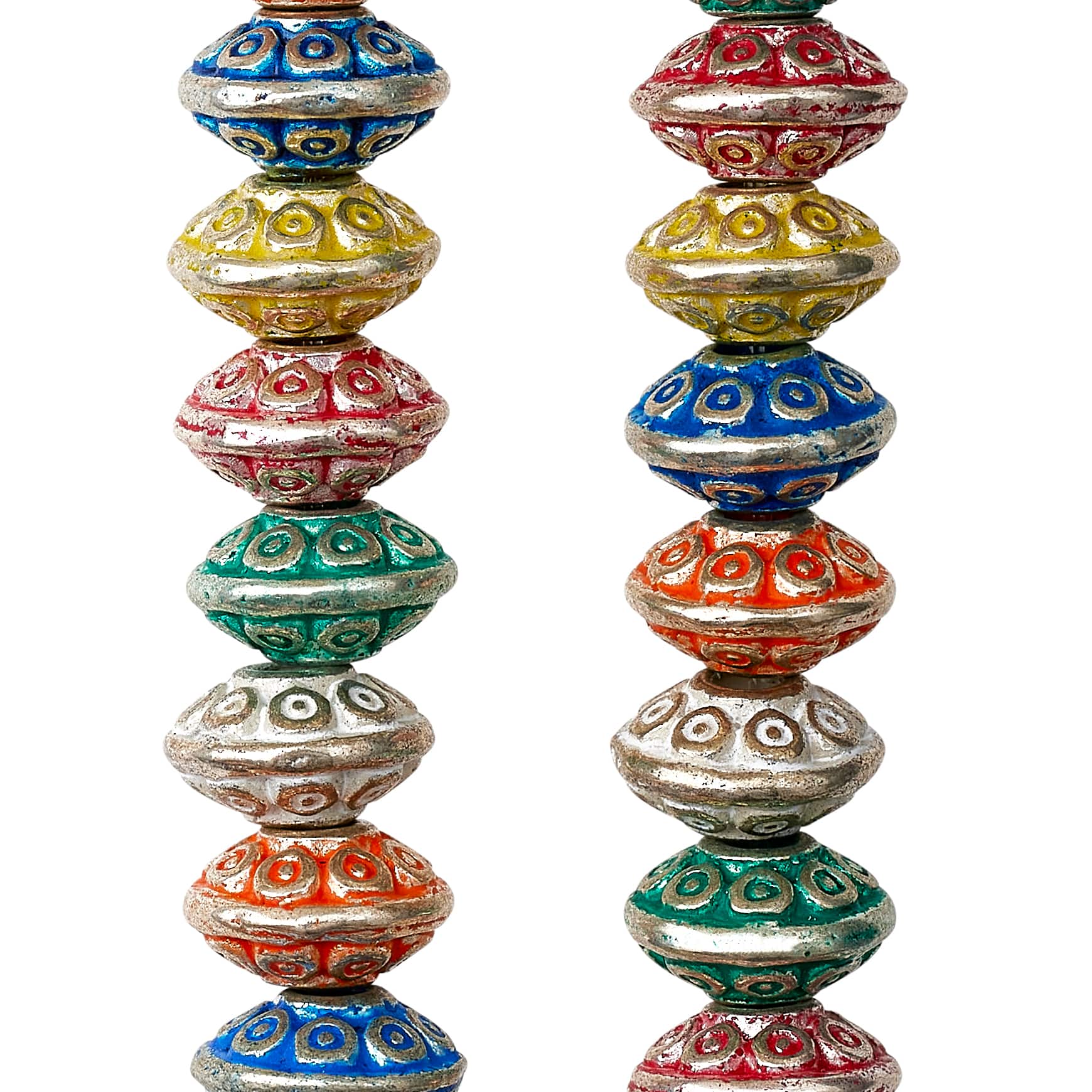 12 Pack: Multicolor Metal Rondelle Beads, 6mm by Bead Landing™