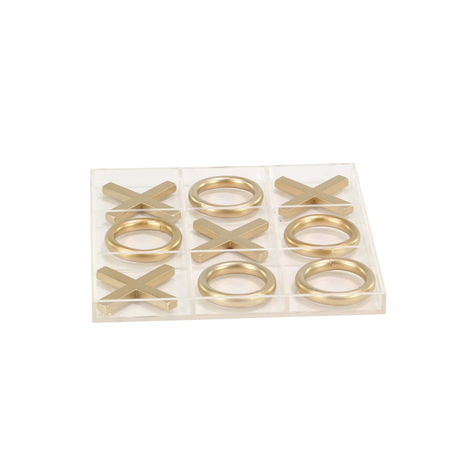 Gold Iron Tic-Tac-Toe Game Set
