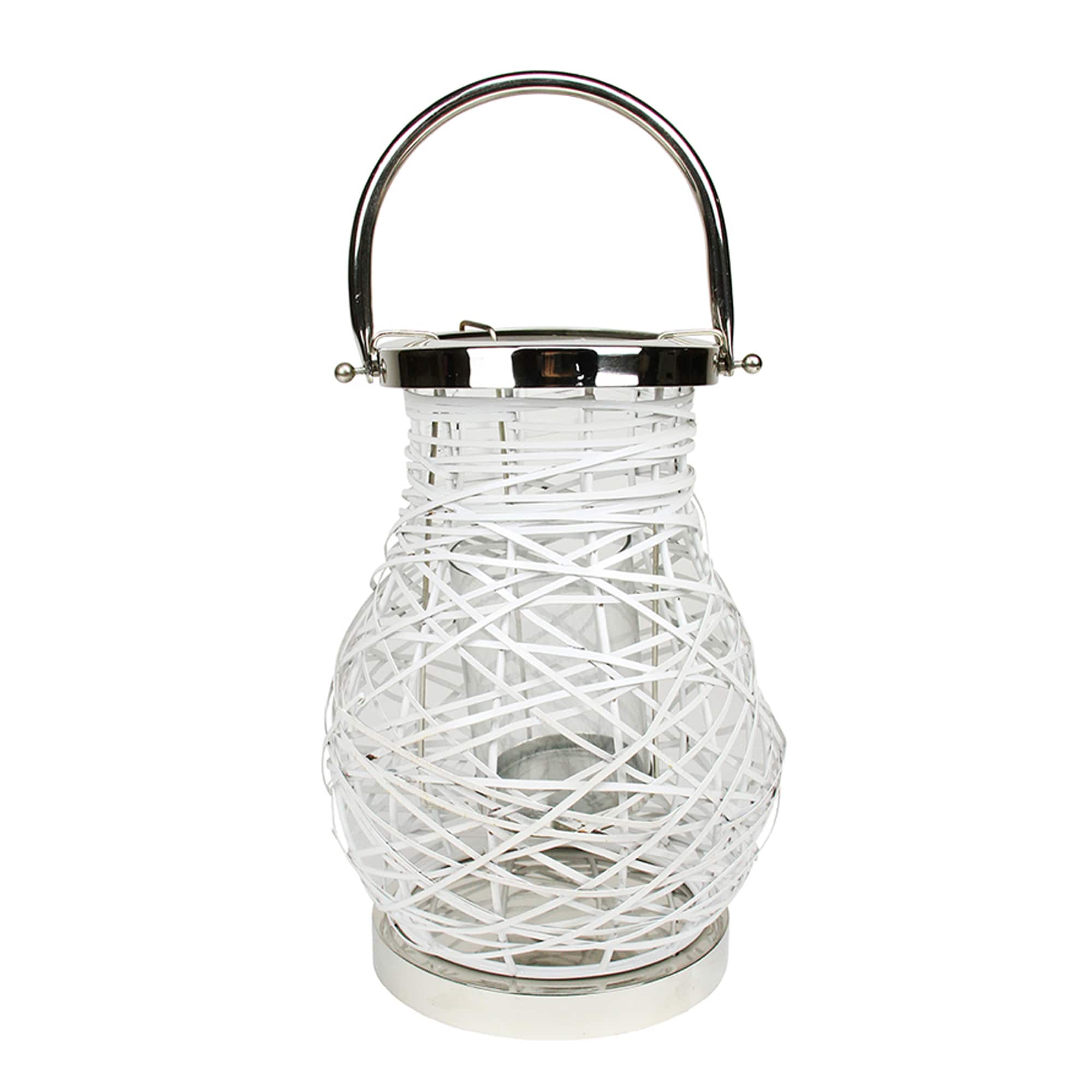 Decorative Woven Iron Pillar Candle Lantern By Northlight in White | 13.5" x 8.5" | Michaels®