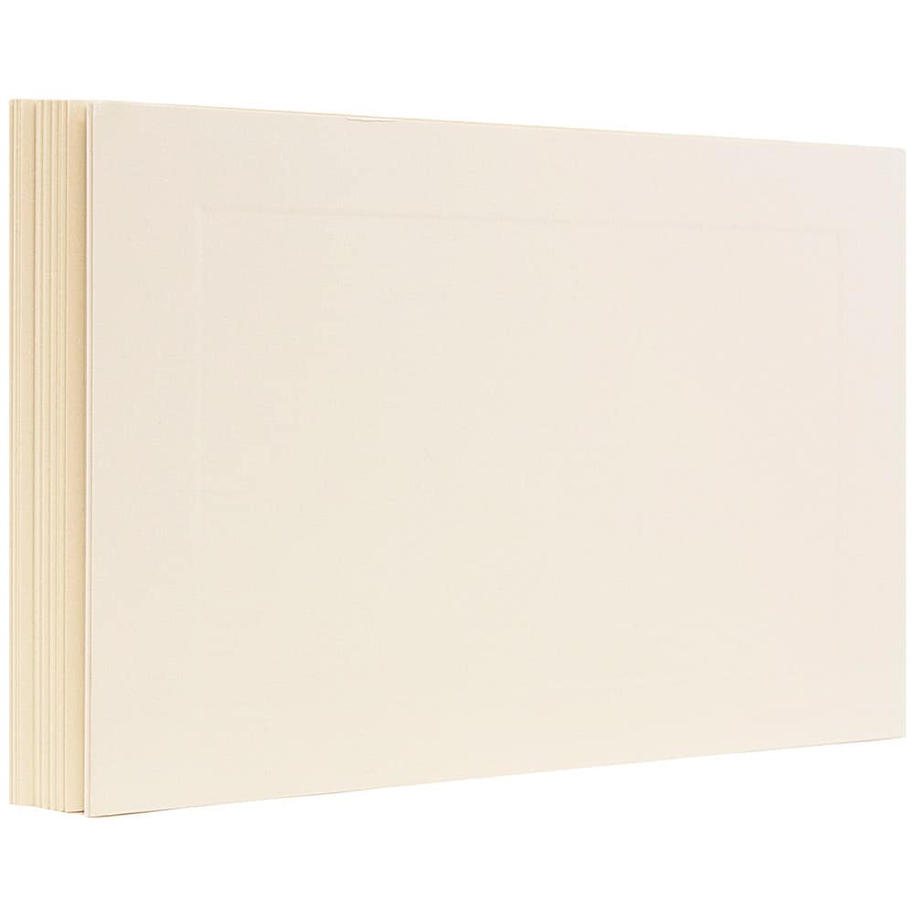 JAM Paper 5" x 6" Ivory Panel Blank Flat Note Cards