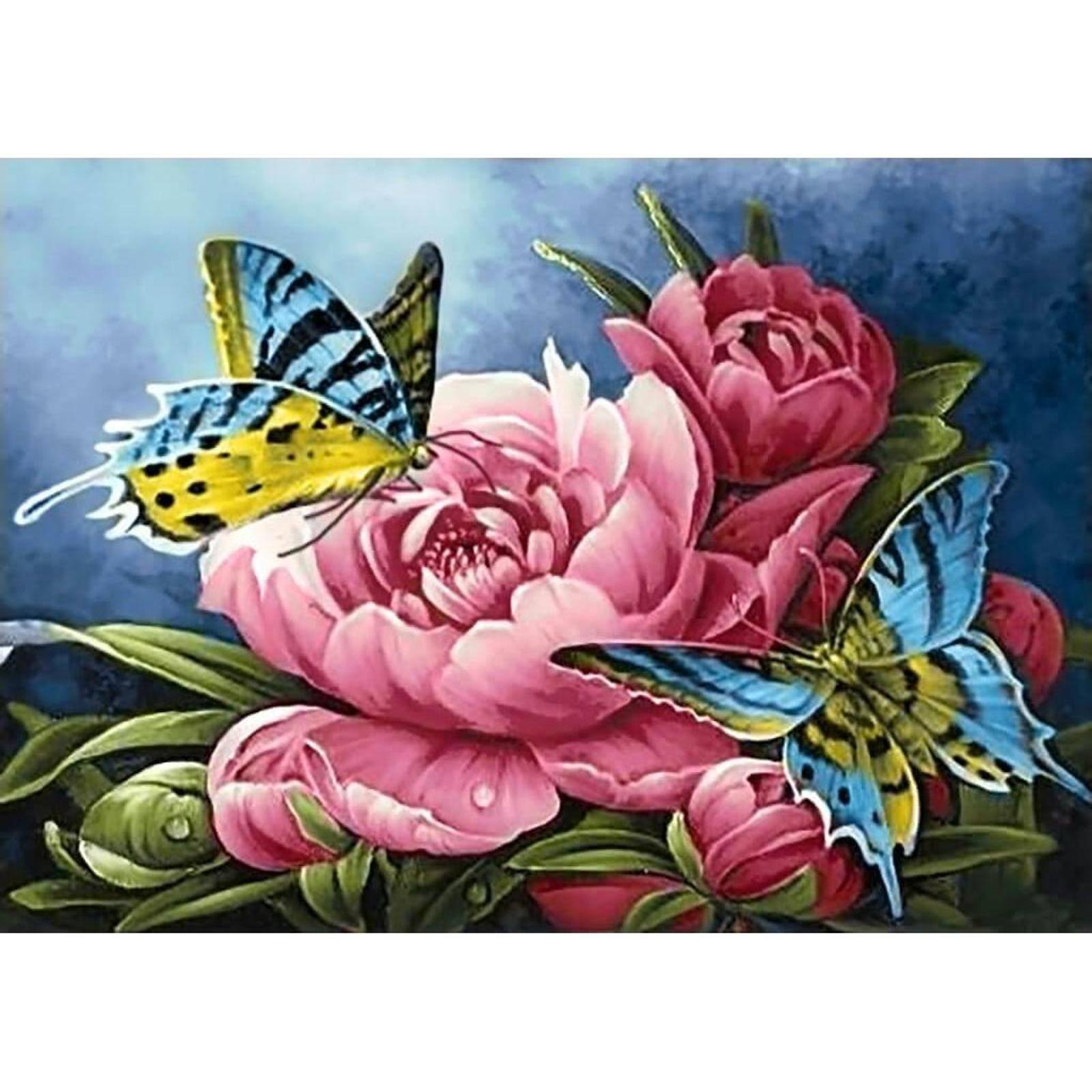 Wizardi Butterflies & Peonies Diamond Painting Kit