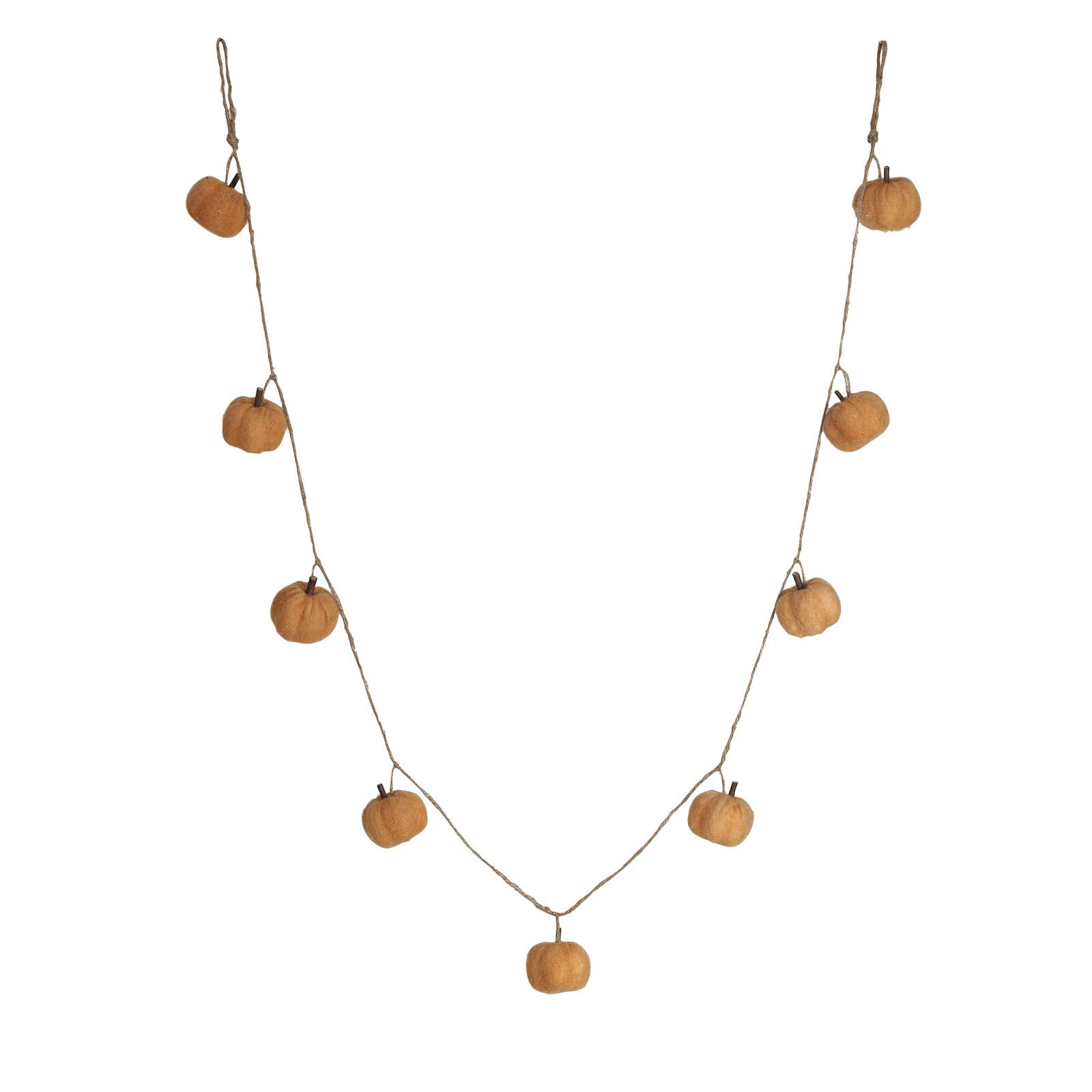 Hello Honey® 6.5ft. Orange Decorative Felt Pumpkin Garland