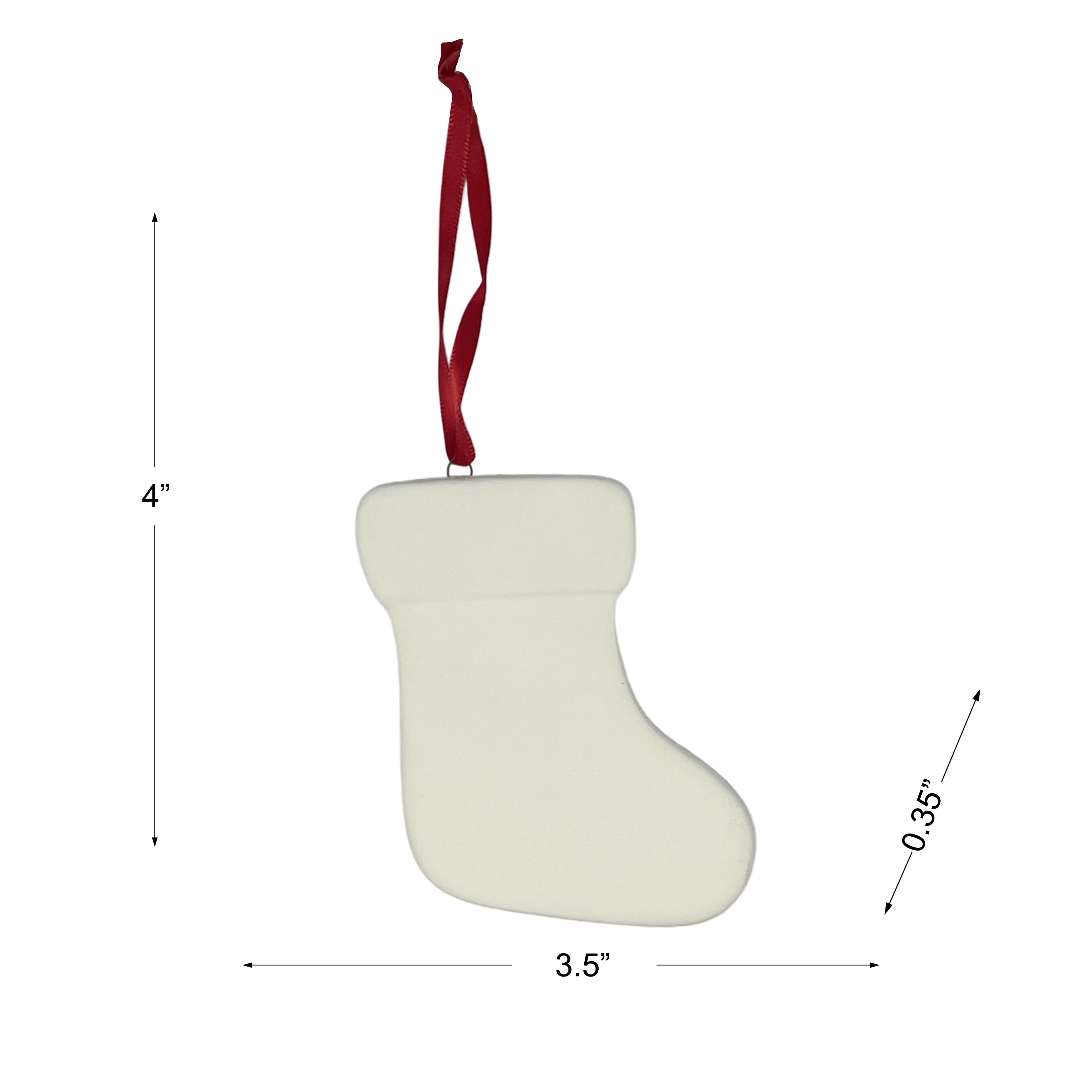 4" Stocking DIY Ceramic Ornament by Make Market®