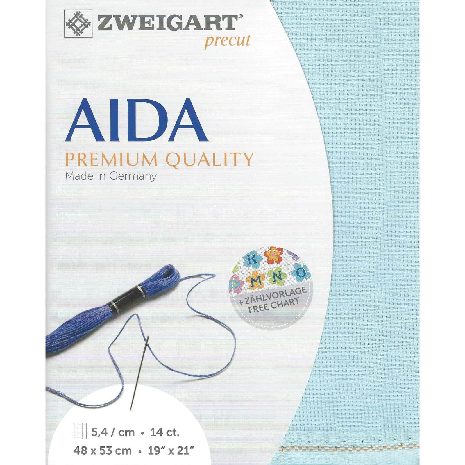 Zweigart® Aida 14 count Aqua Precut Stern