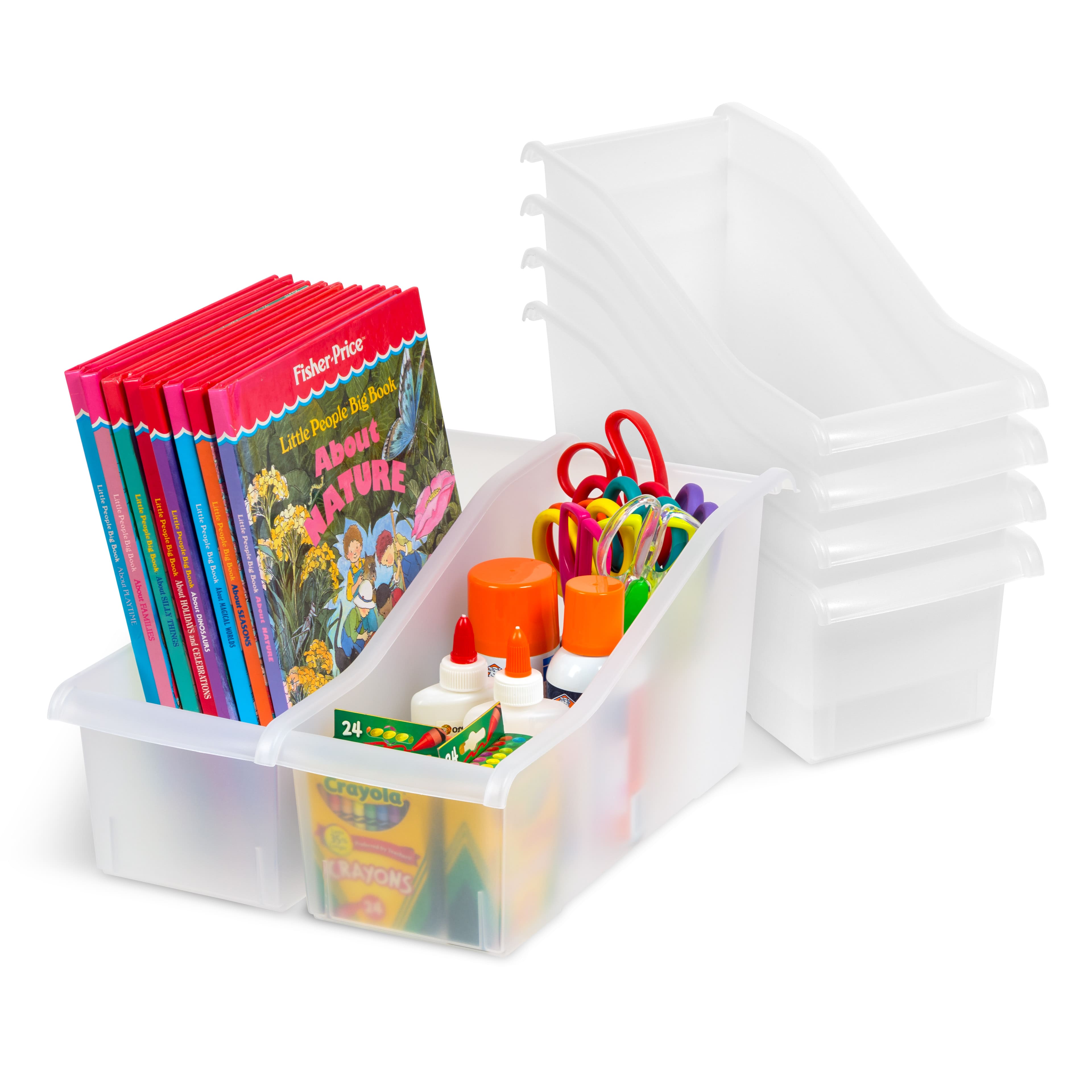 Corbeille à livres transparente et connectée d'IRIS