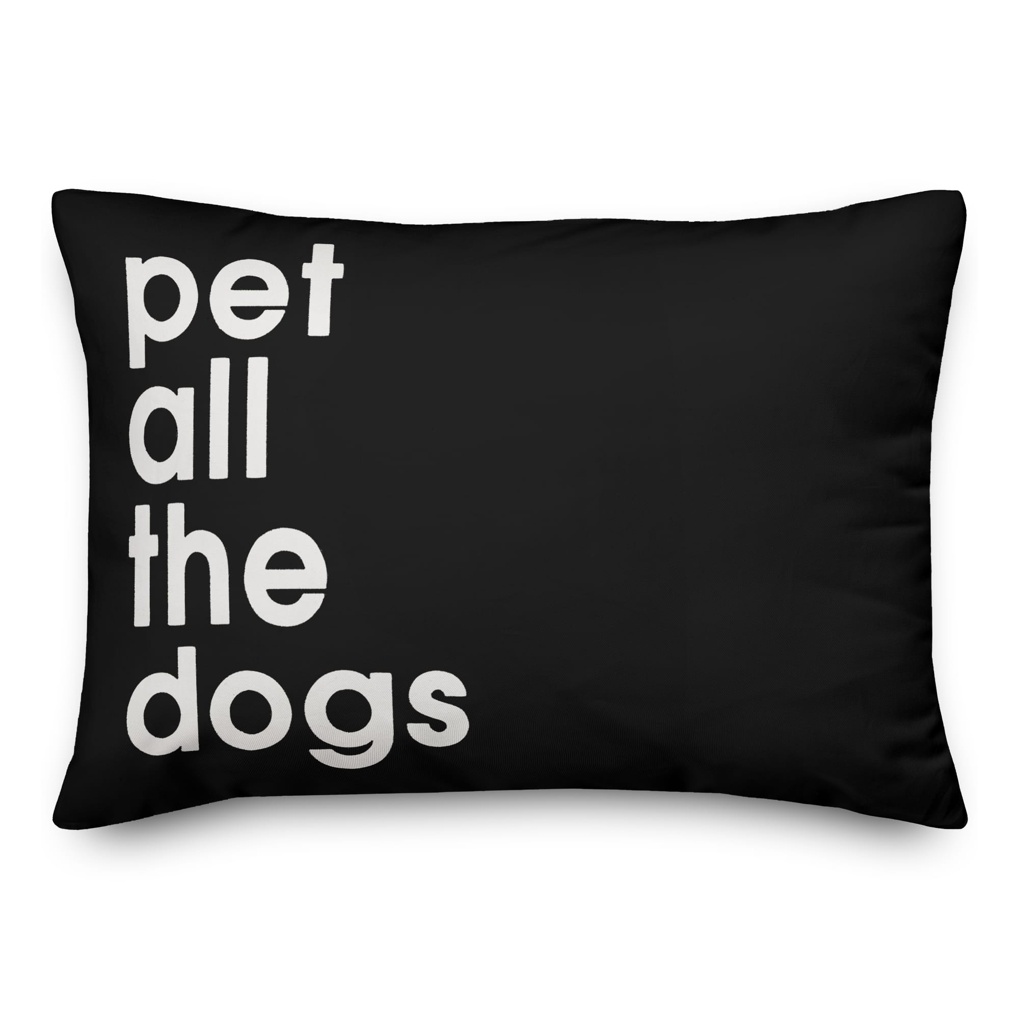 Pet All The Dogs 20" x 14" Throw Pillow