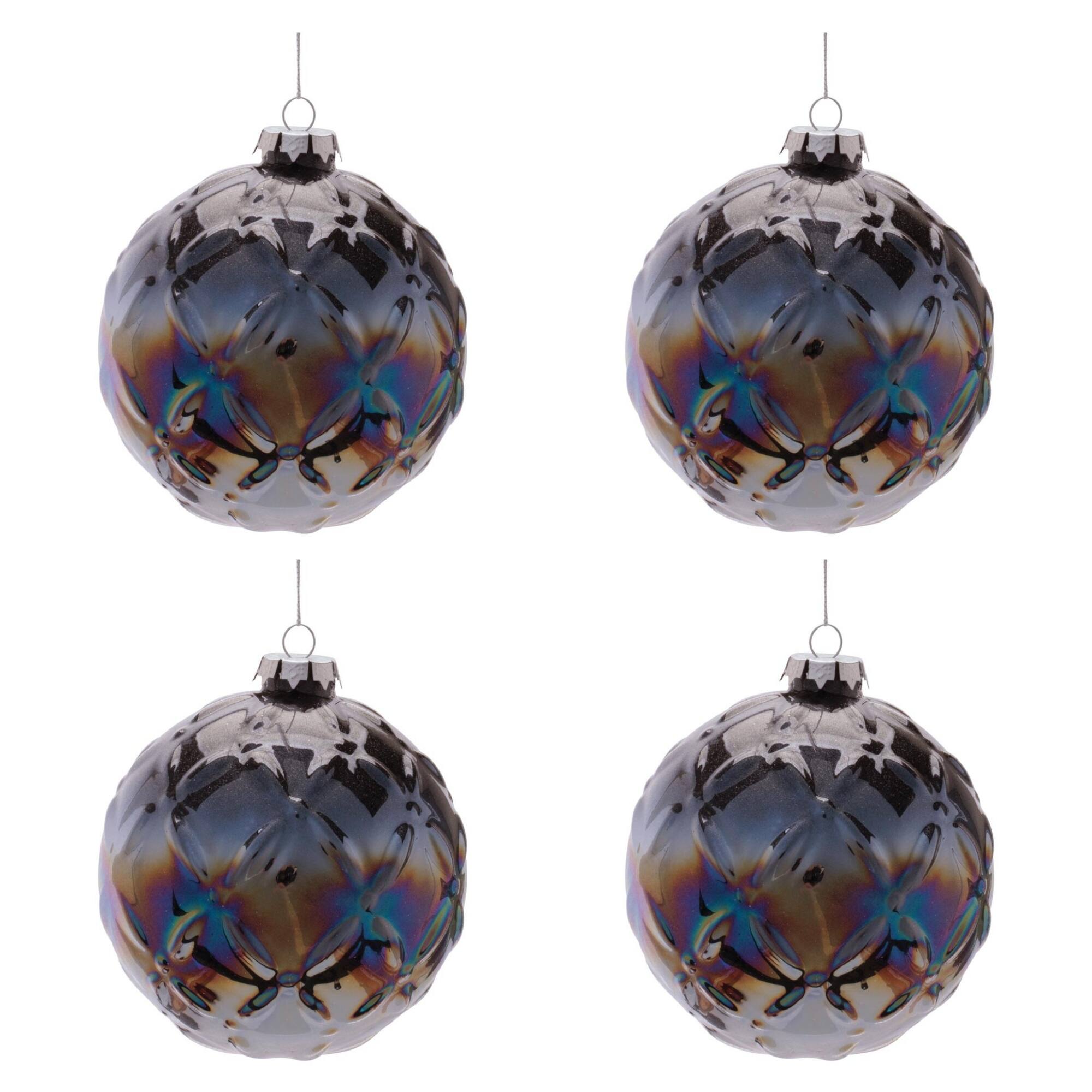Melrose 4.75" Glass Ball Ornaments, 4ct.