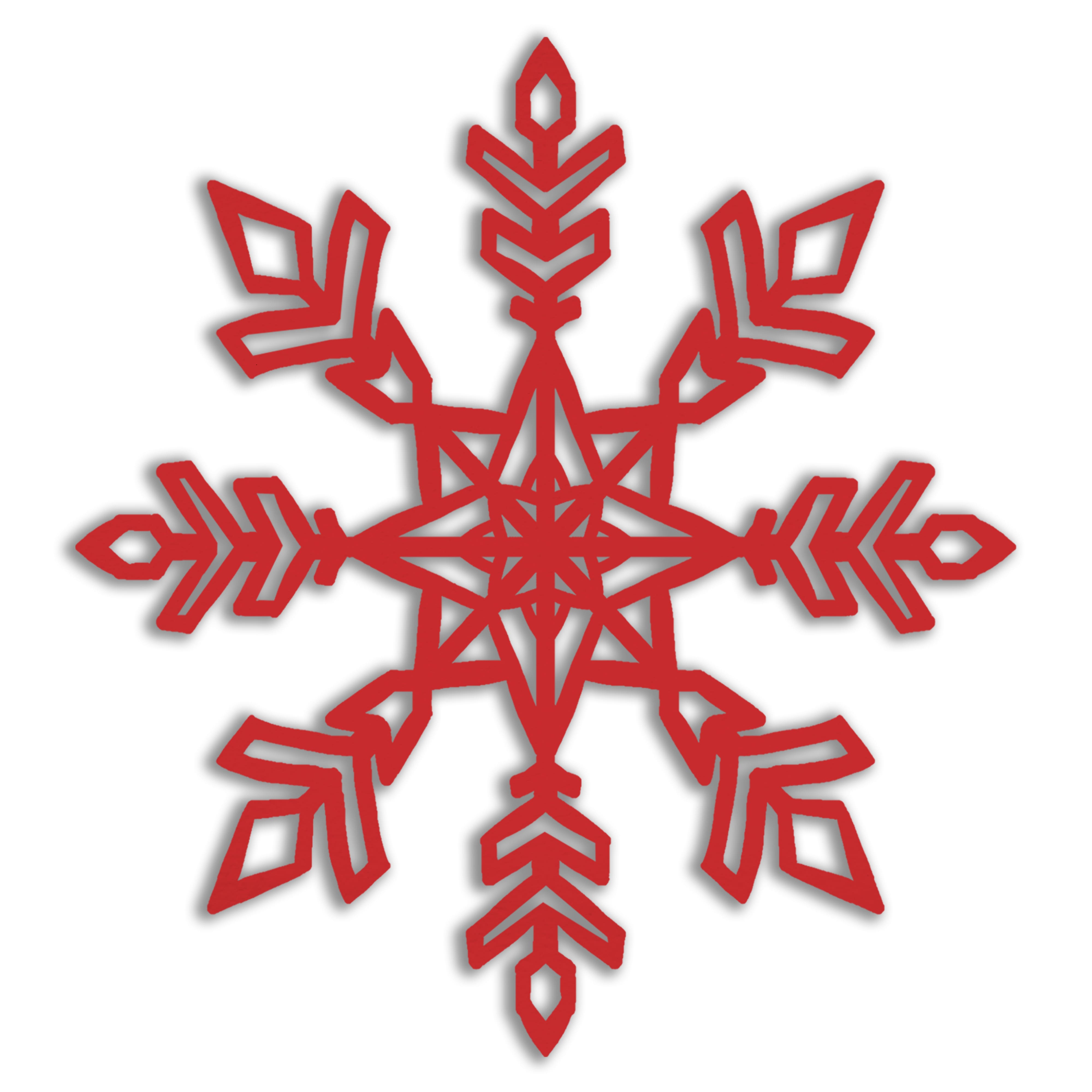 4" Intricate Snowflake Metal Ornament
