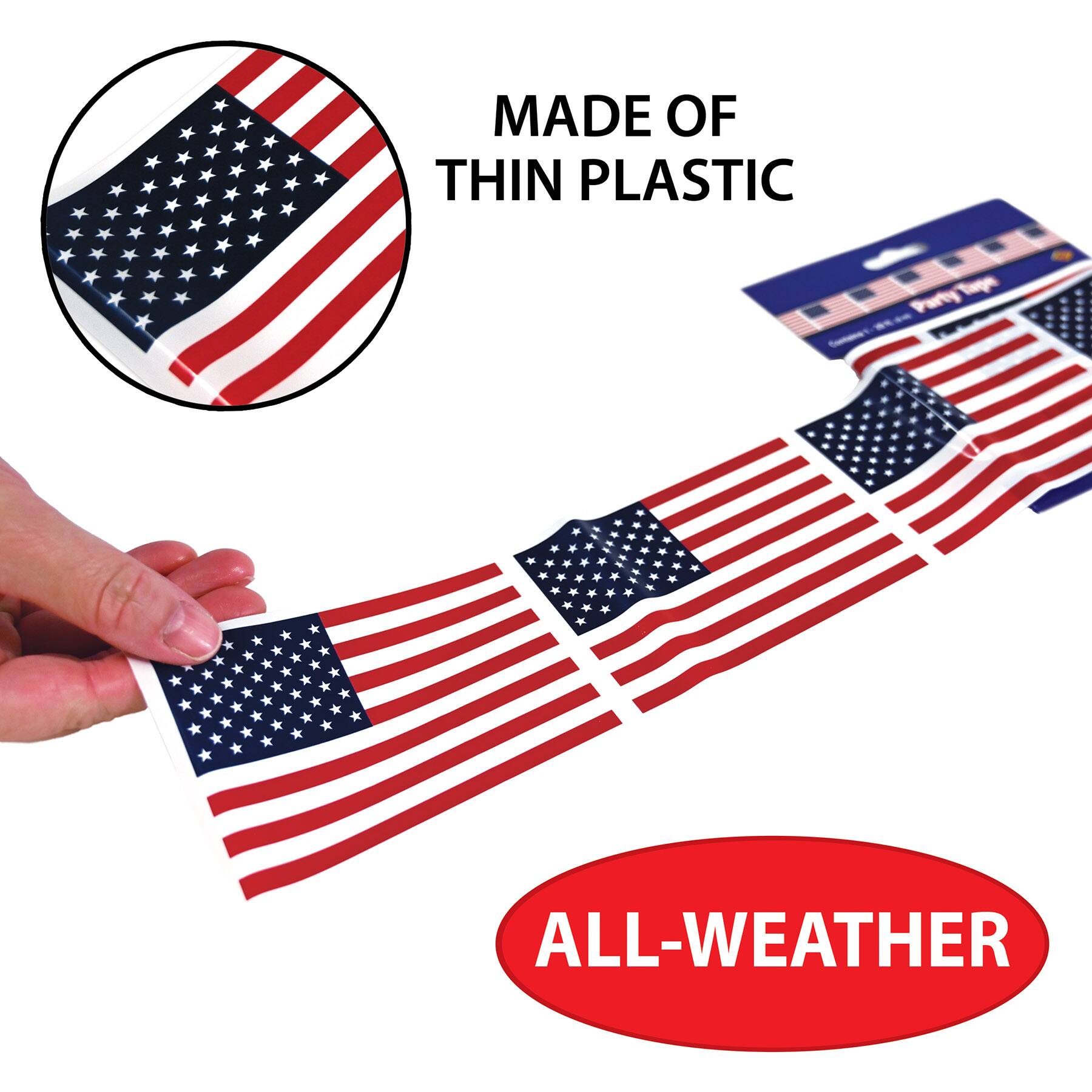 Beistle 3" x 20ft. American Flag Party Tapes, 3ct.