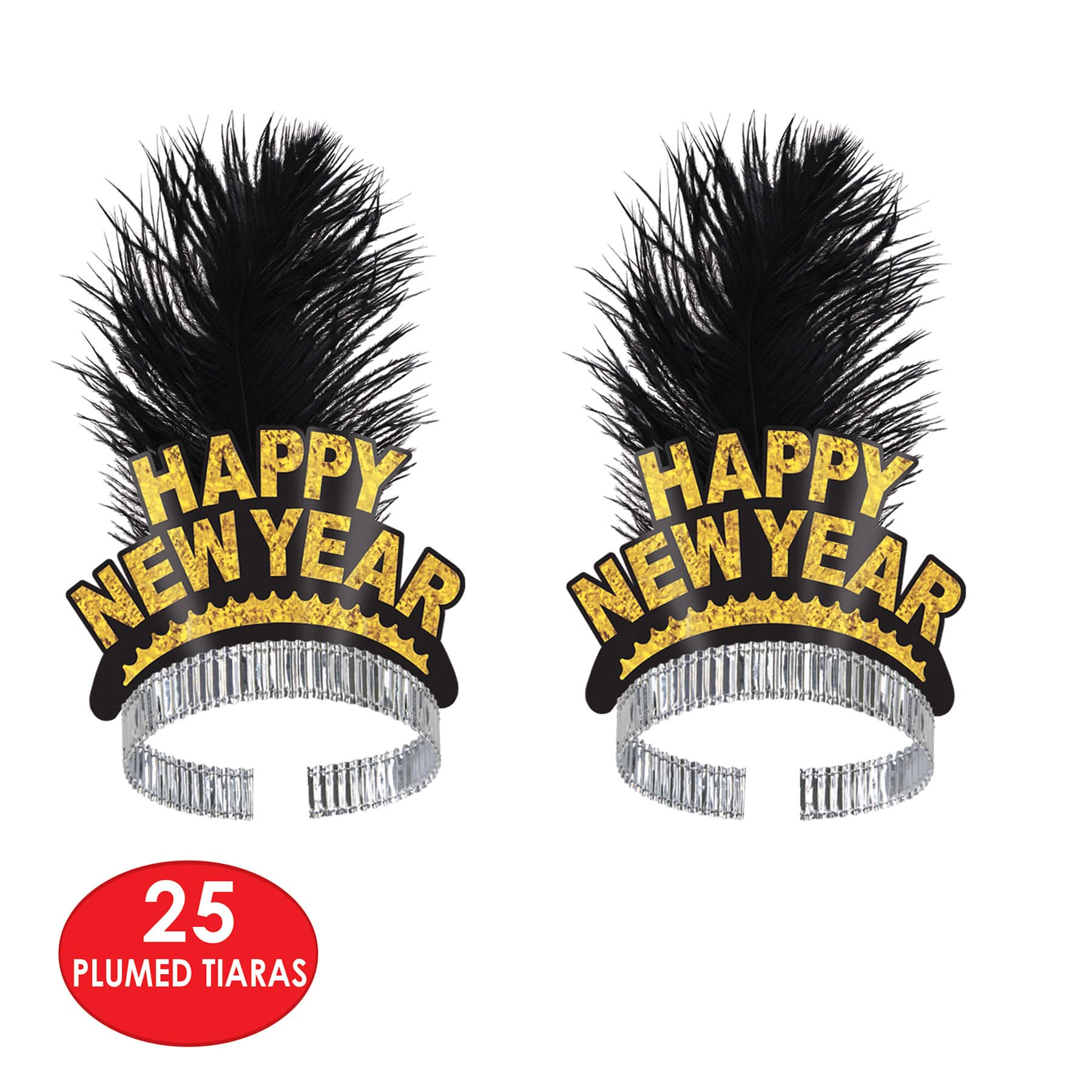 Beistle Gold & Black New Year Times Party Favor for 50
