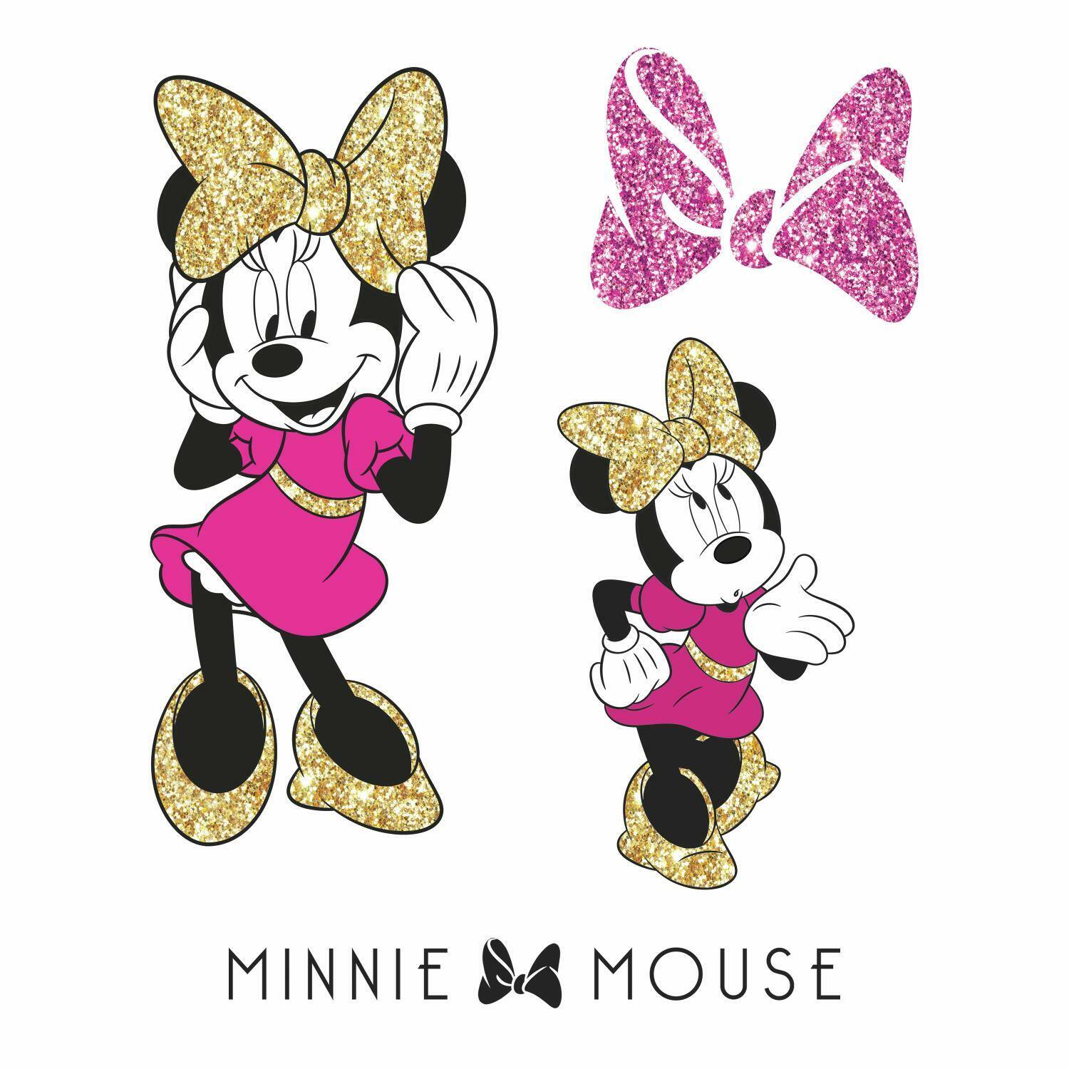 RoomMates Disney Minnie Mouse Peel & Stick Glitter Wall Decals