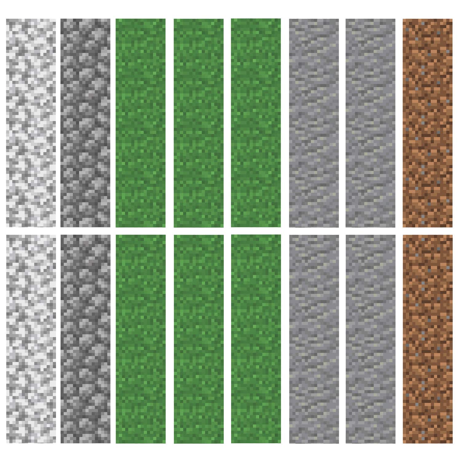 RoomMates Minecraft Block Strips Peel & Stick Wall Decal Set