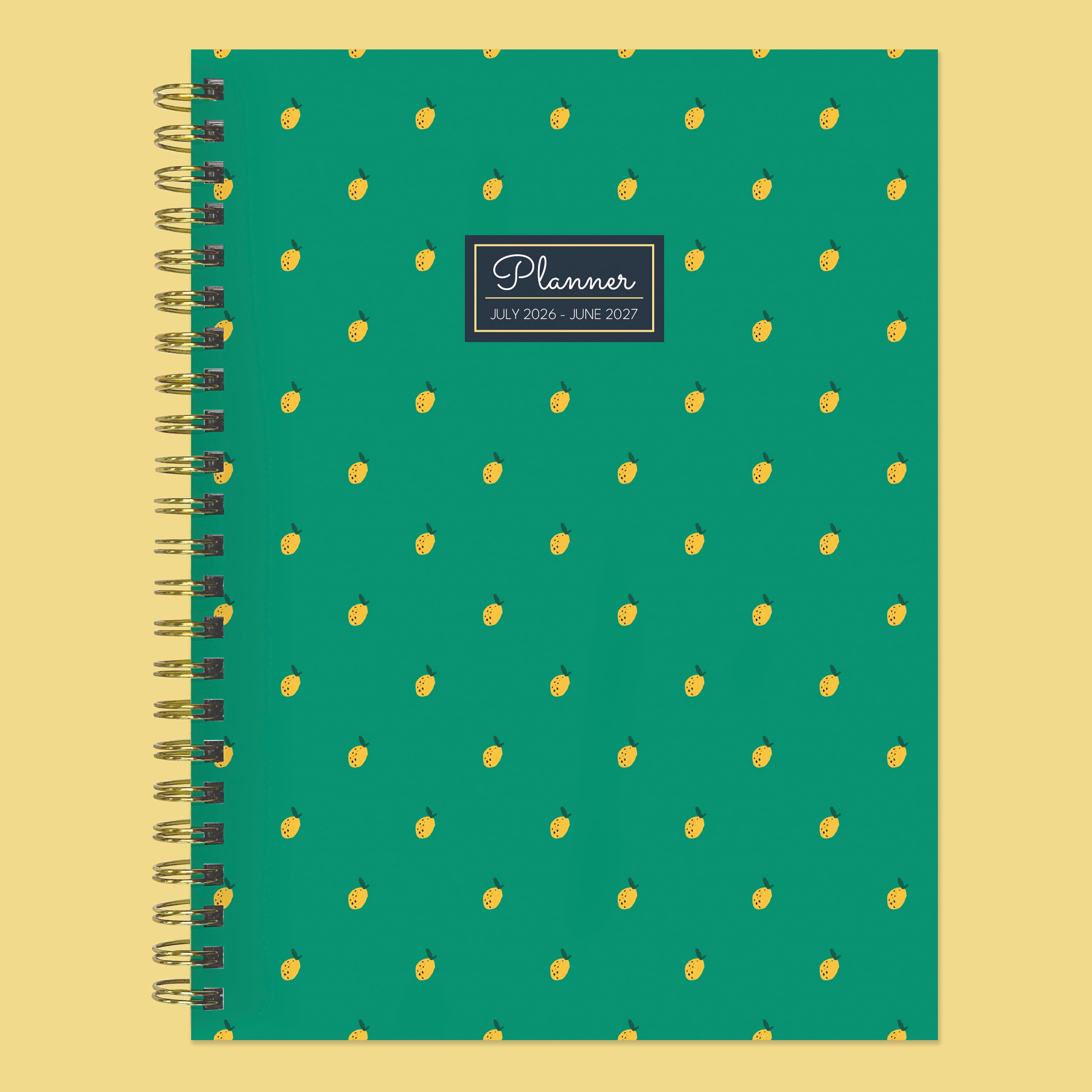 July 2026 - June 2027 Lovely Lemon Medium Weekly Monthly Planner