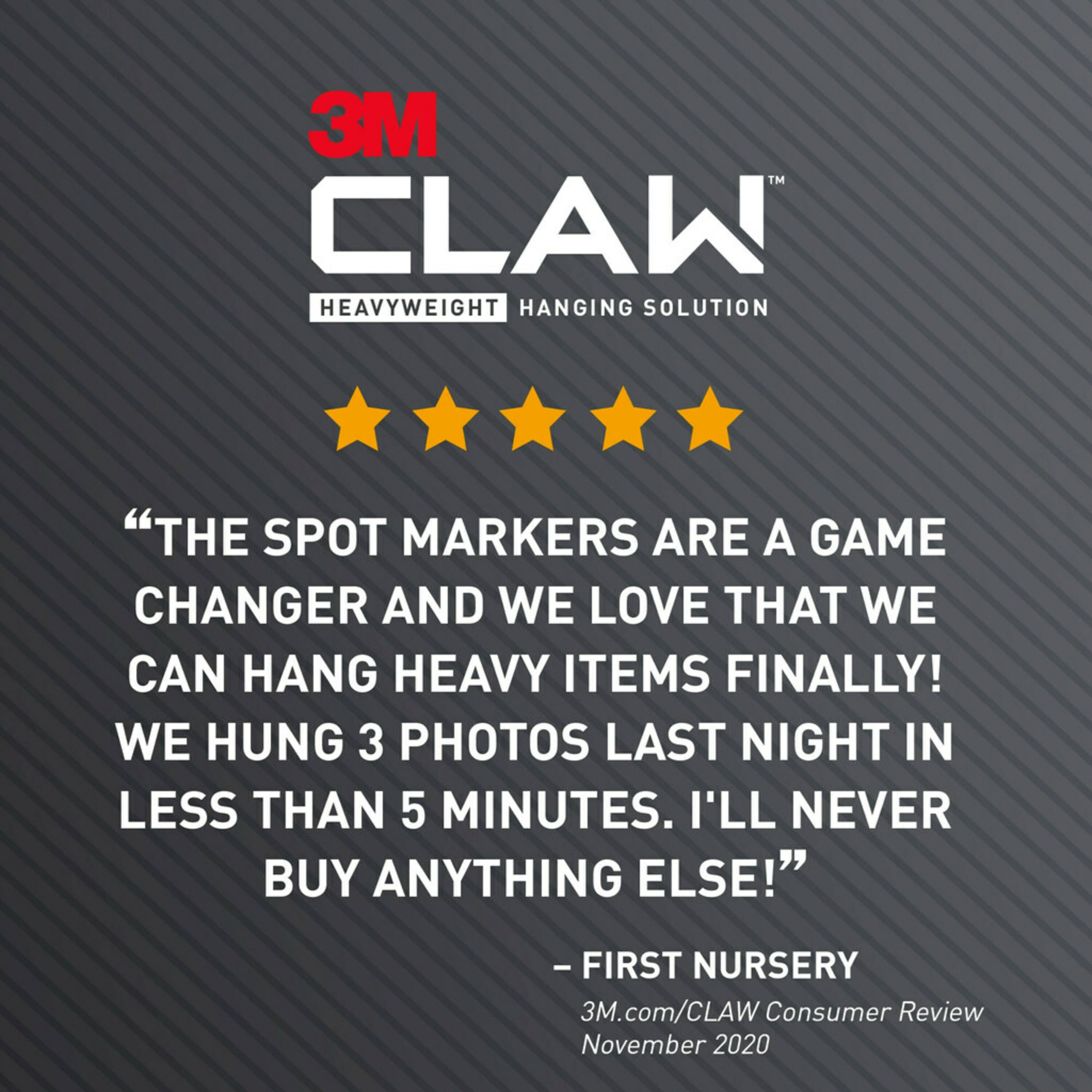 3M CLAW™ 15lb. Drywall Picture Hangers, 5ct.