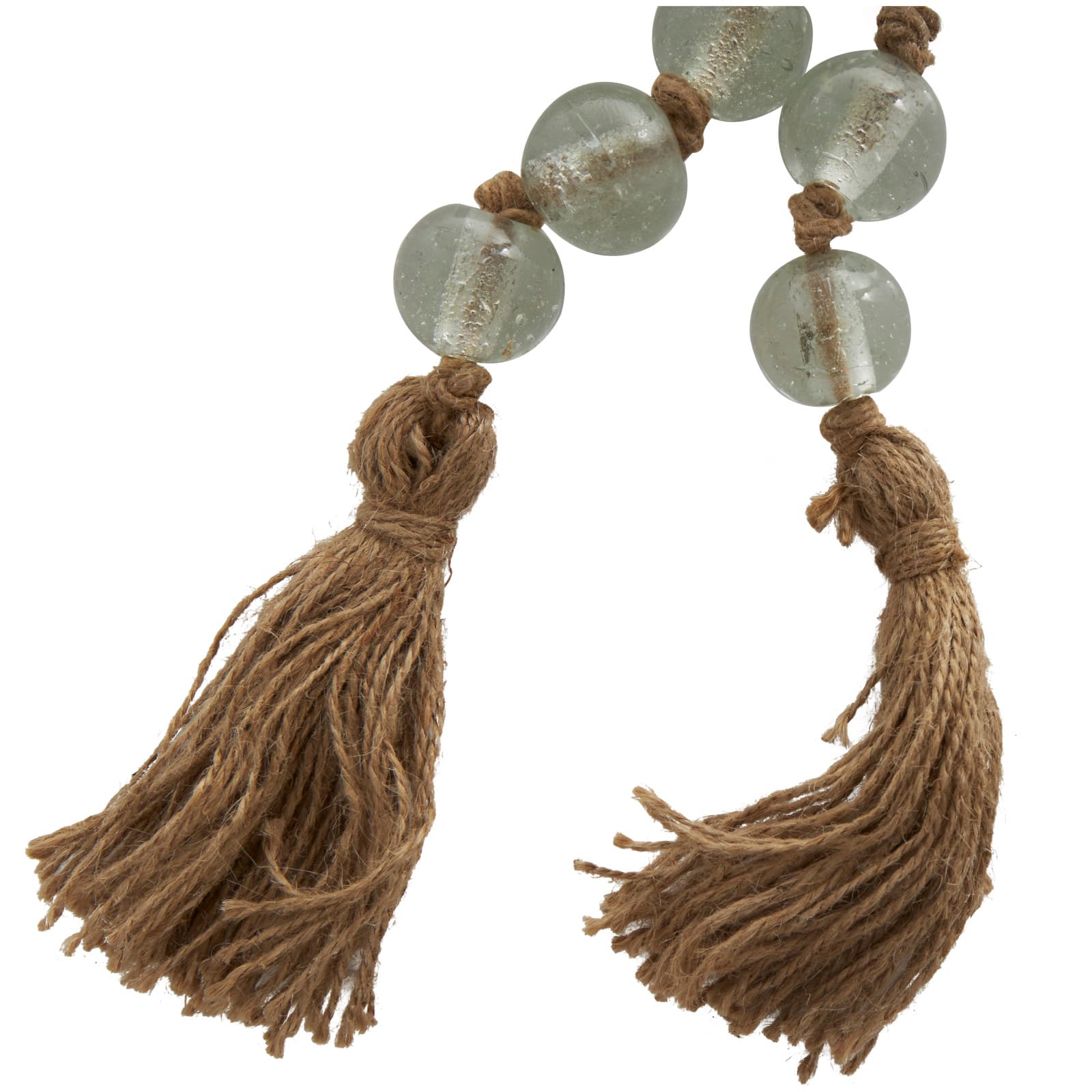 4ft. Glass Handmade Round Beaded Garland with Tassel