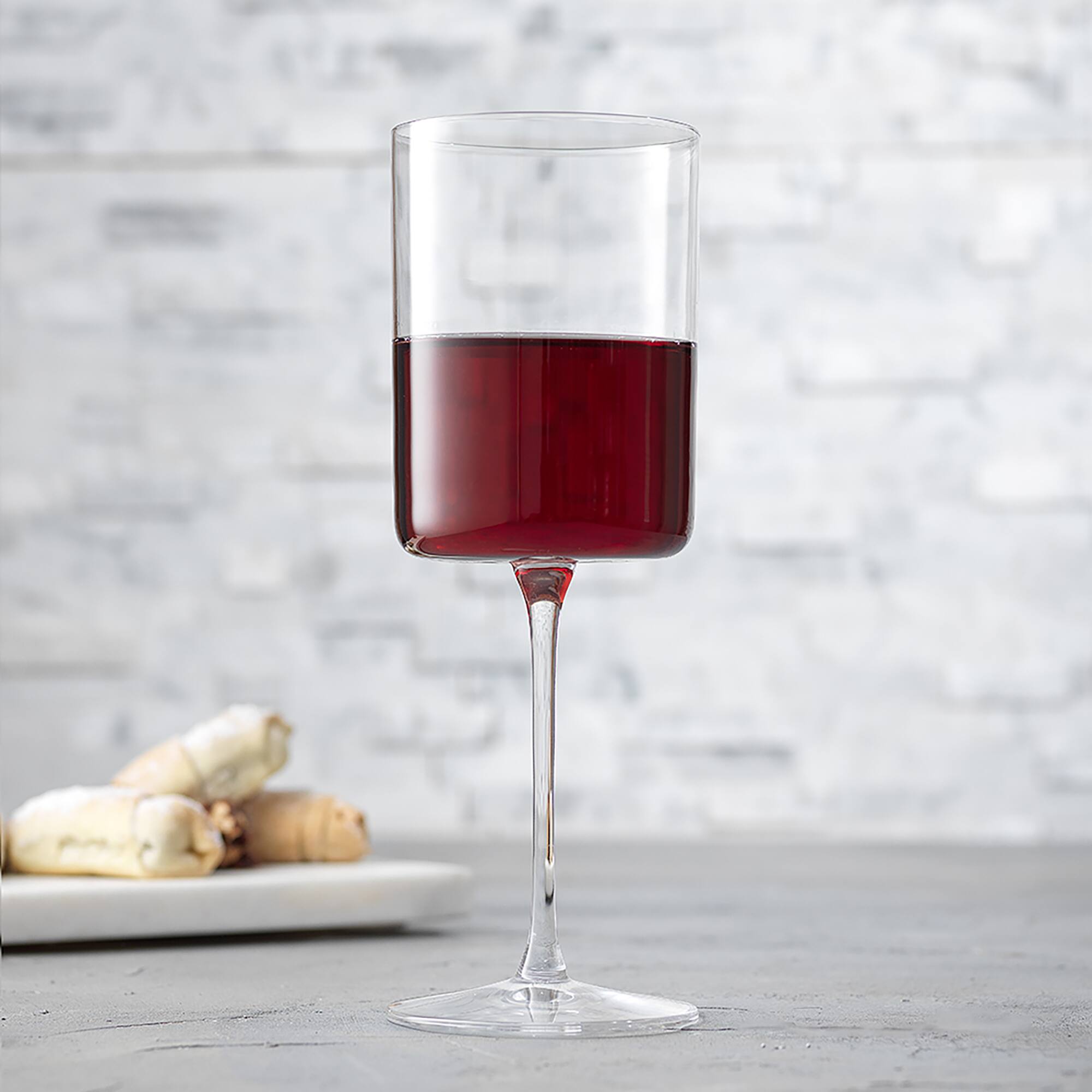 JoyJolt® 14oz. Claire Crystal Cylinder Red Wine Glasses, 4ct.