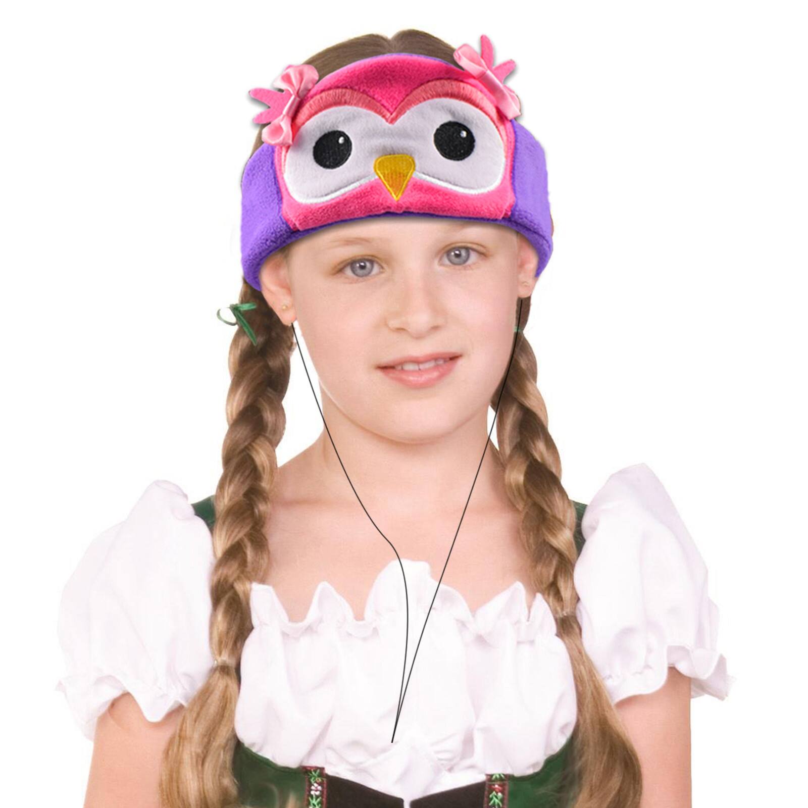 Contixo H1 Adjustable Fleece Headband Headphones, Owl