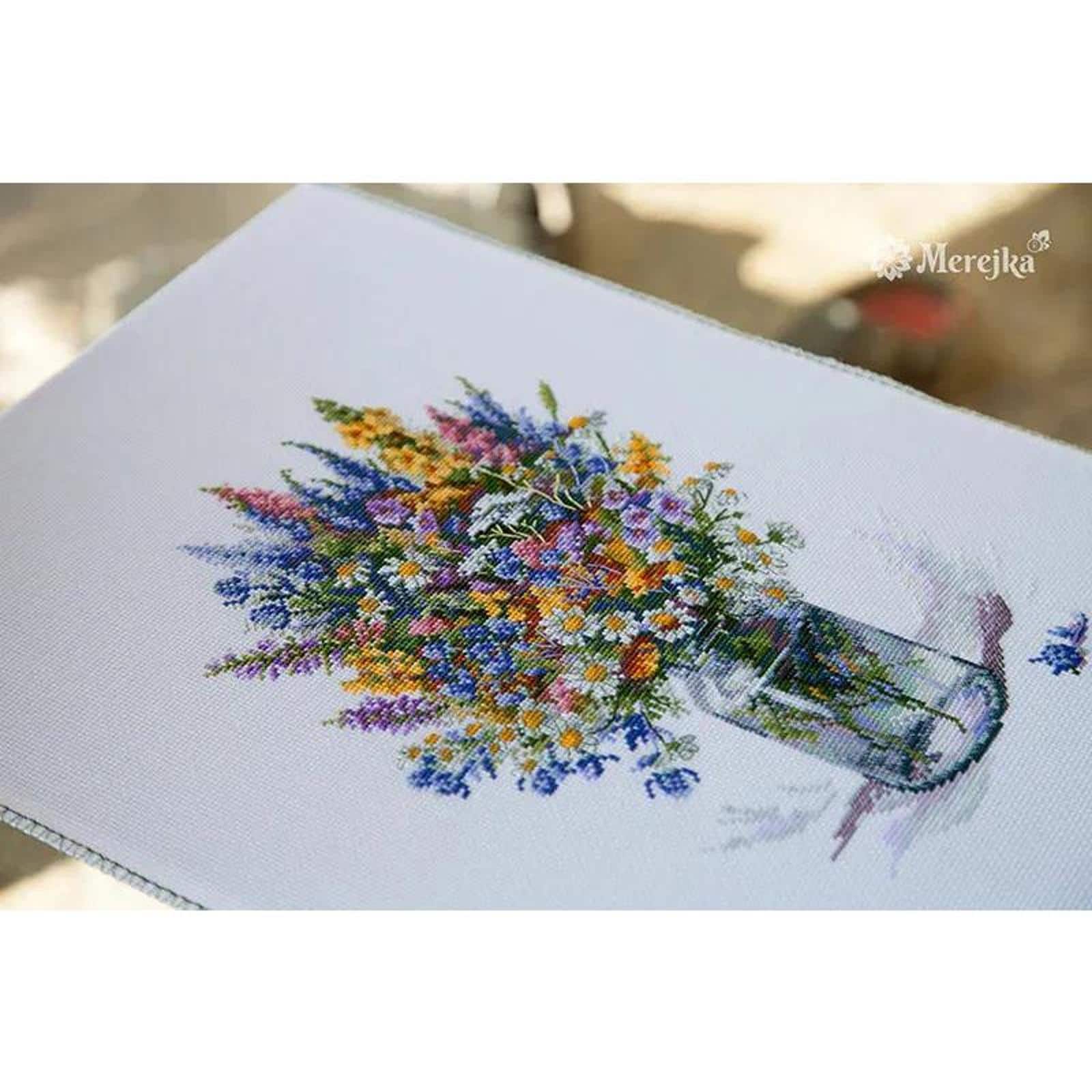 Merejka® The Thistle Bouquet Counted Cross Stitch Kit