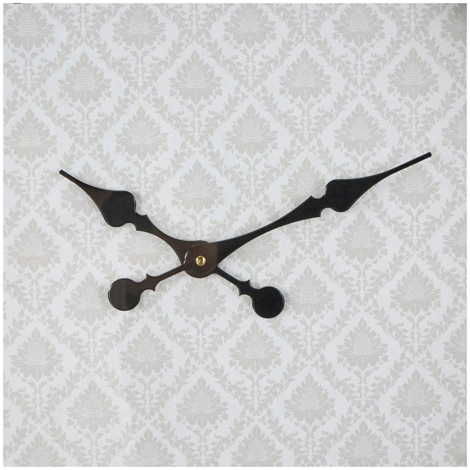 23.5" Floral Wall Clock with Light Brown Wood Frame