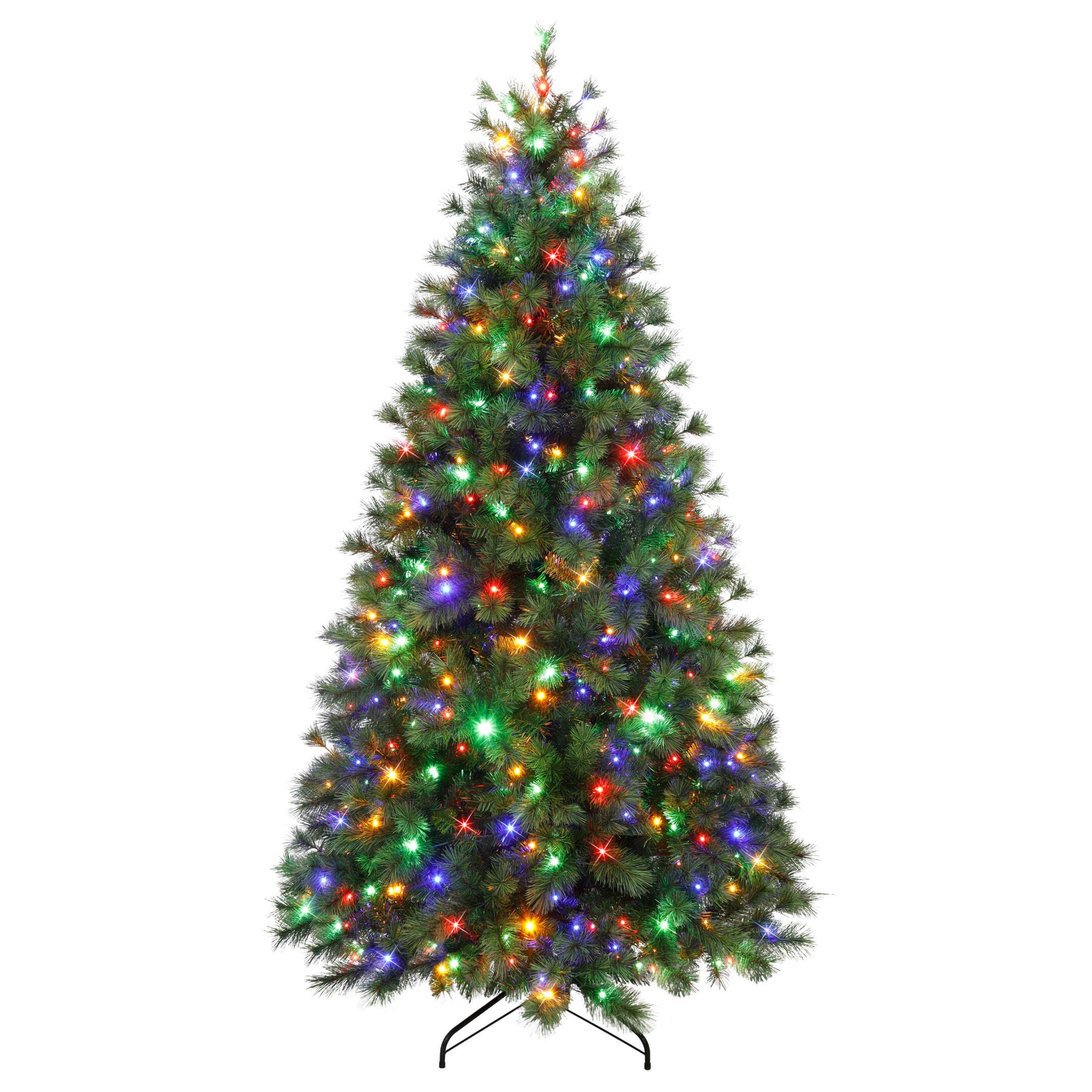 7.5ft. Pre-Lit Colorado Pine Artificial Christmas Tree, Dual-Color LED Lights