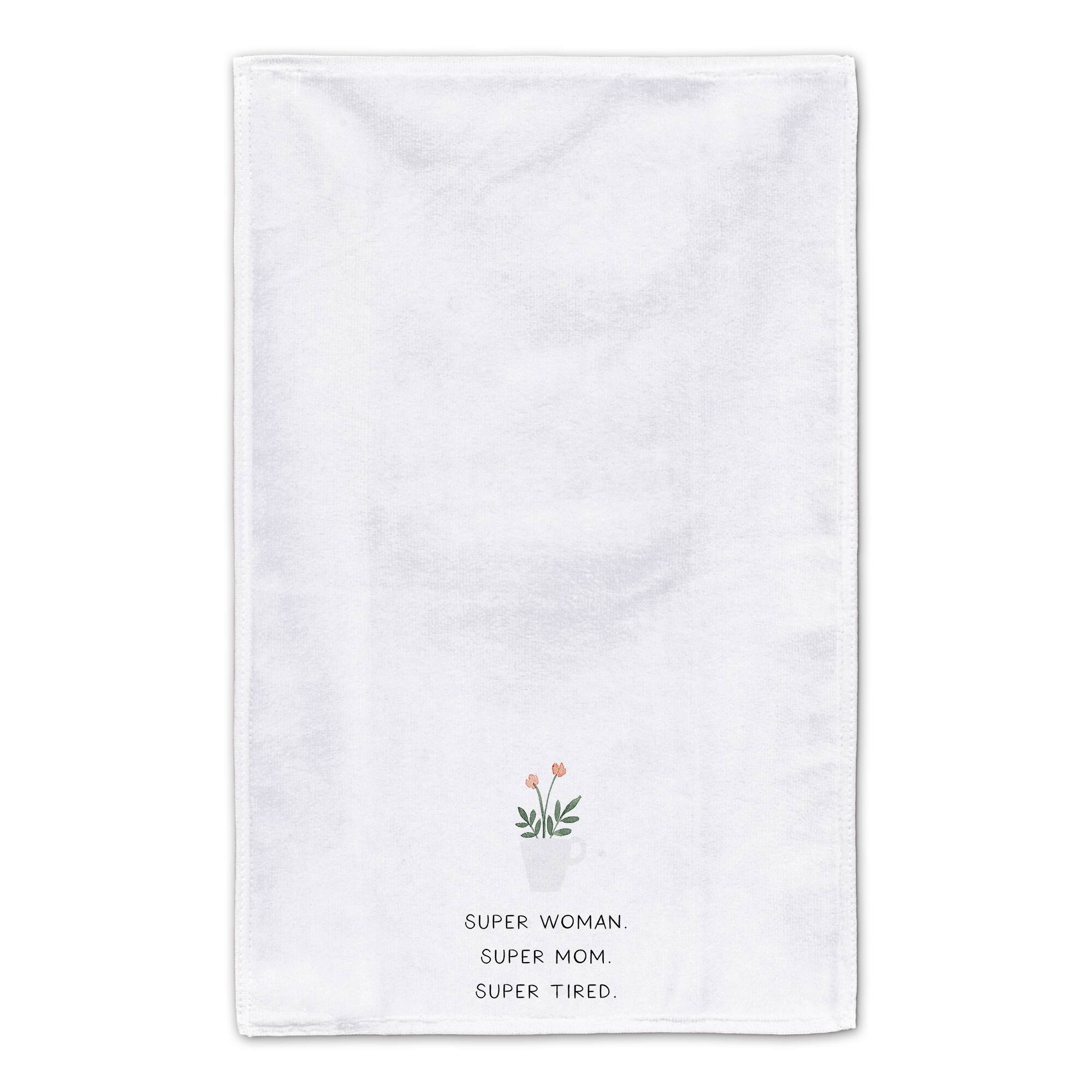 Super Woman, Super Mom, Super Tired Tea Towel Set