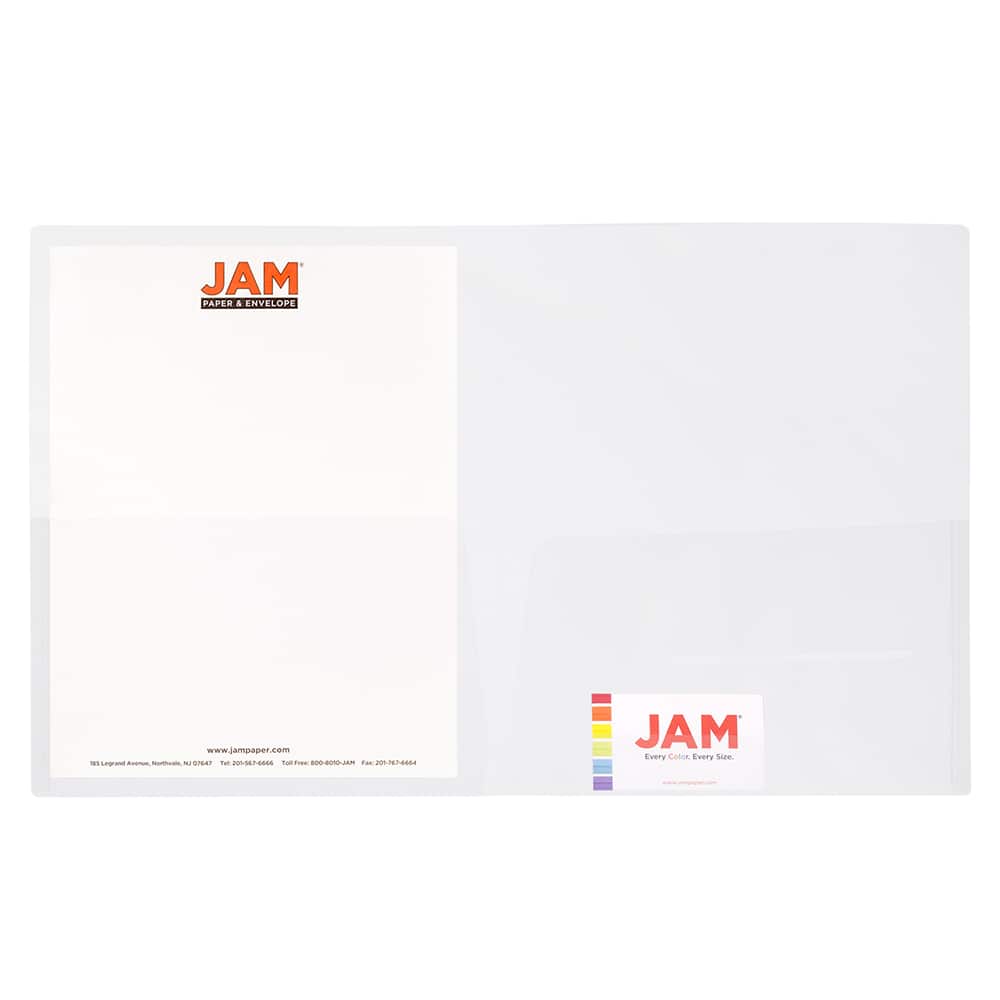 JAM Paper Plastic Lightweight 2-Pocket Presentation Folders, 6ct.