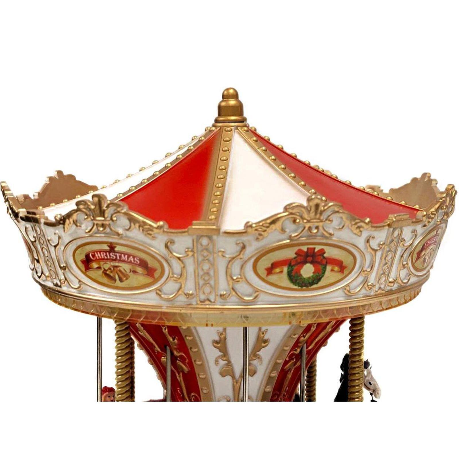 20" Christmas Carousel Animated Village Décor