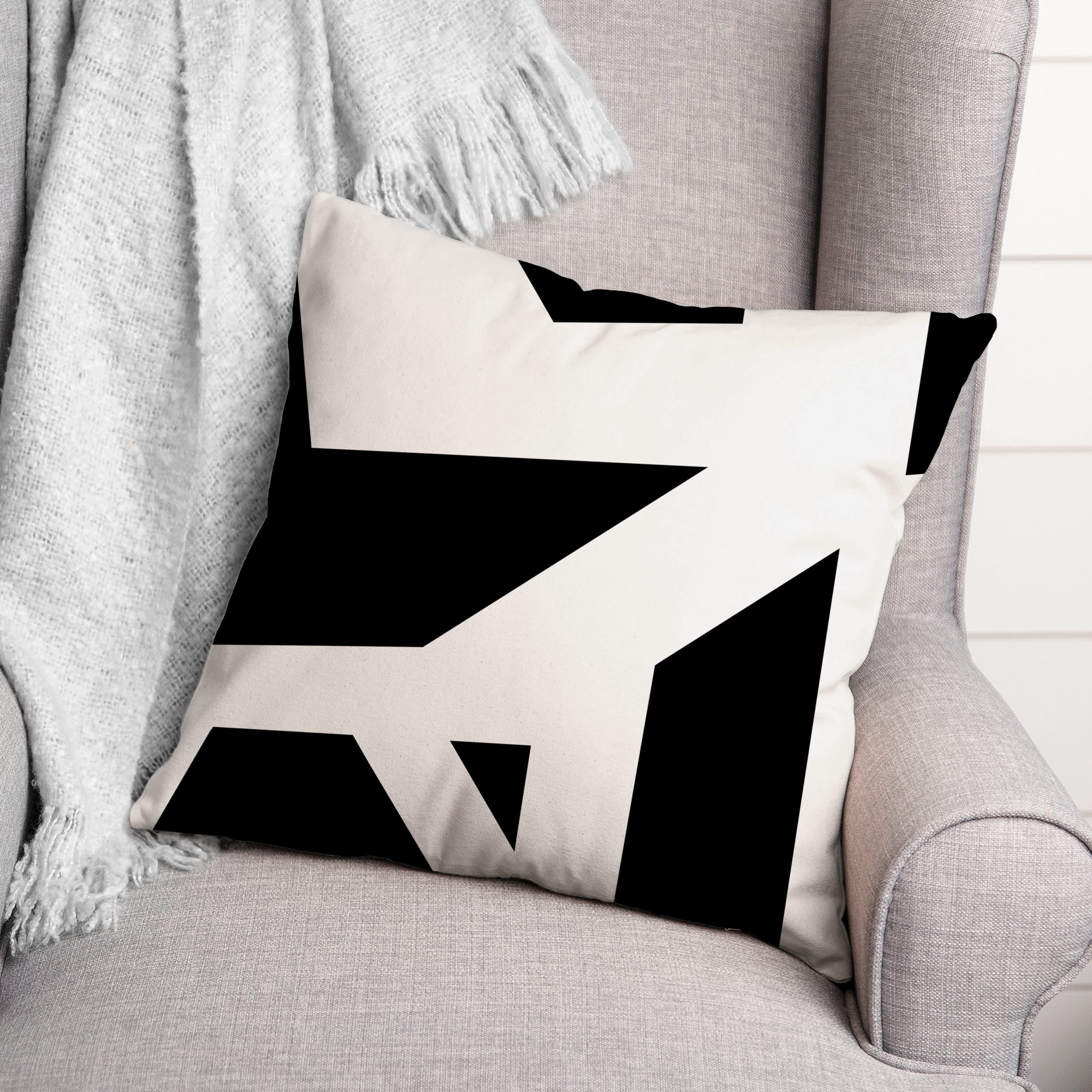 18" x 18" Geometric Blocks Versatile Throw Pillow