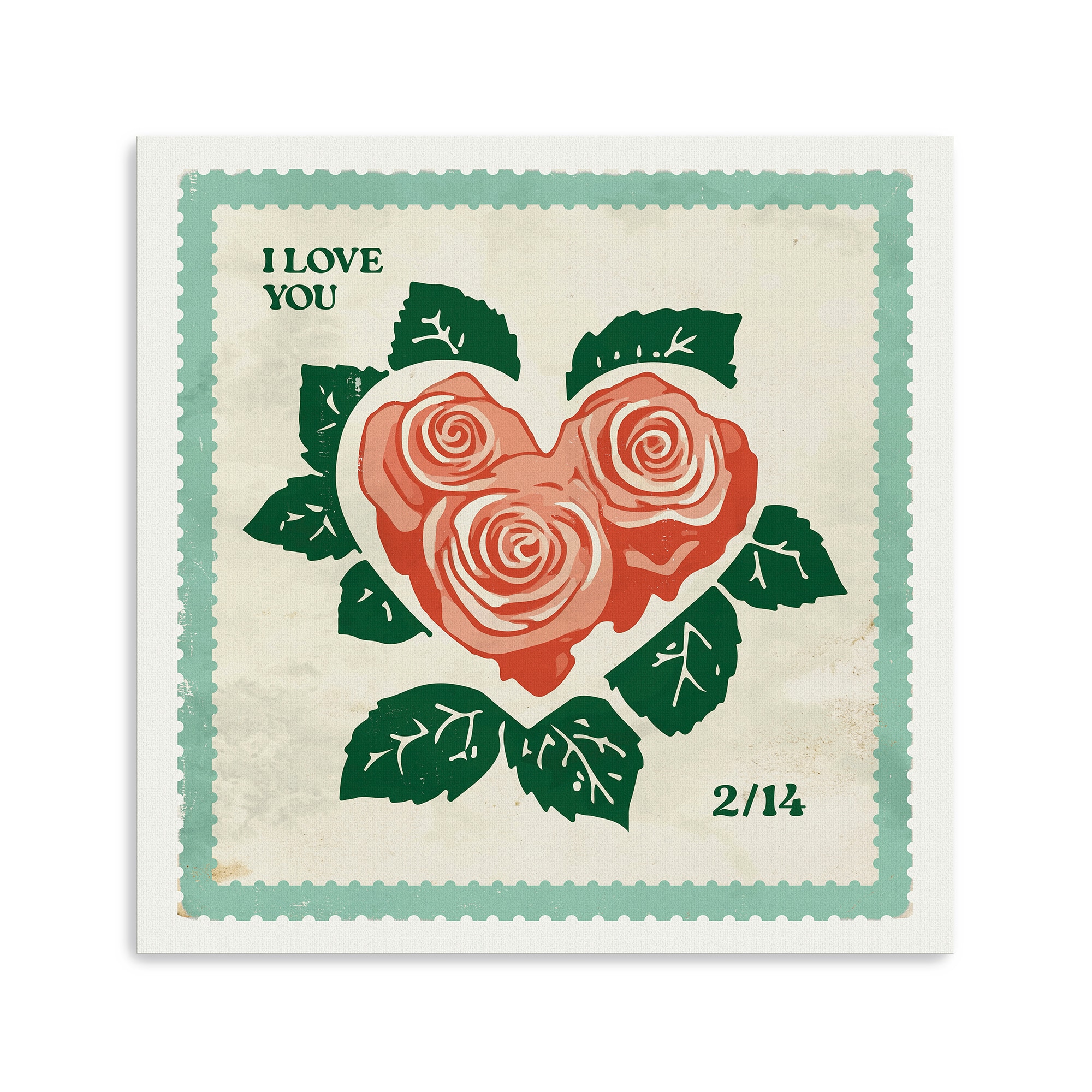 Love Stamp Canvas Giclée Art