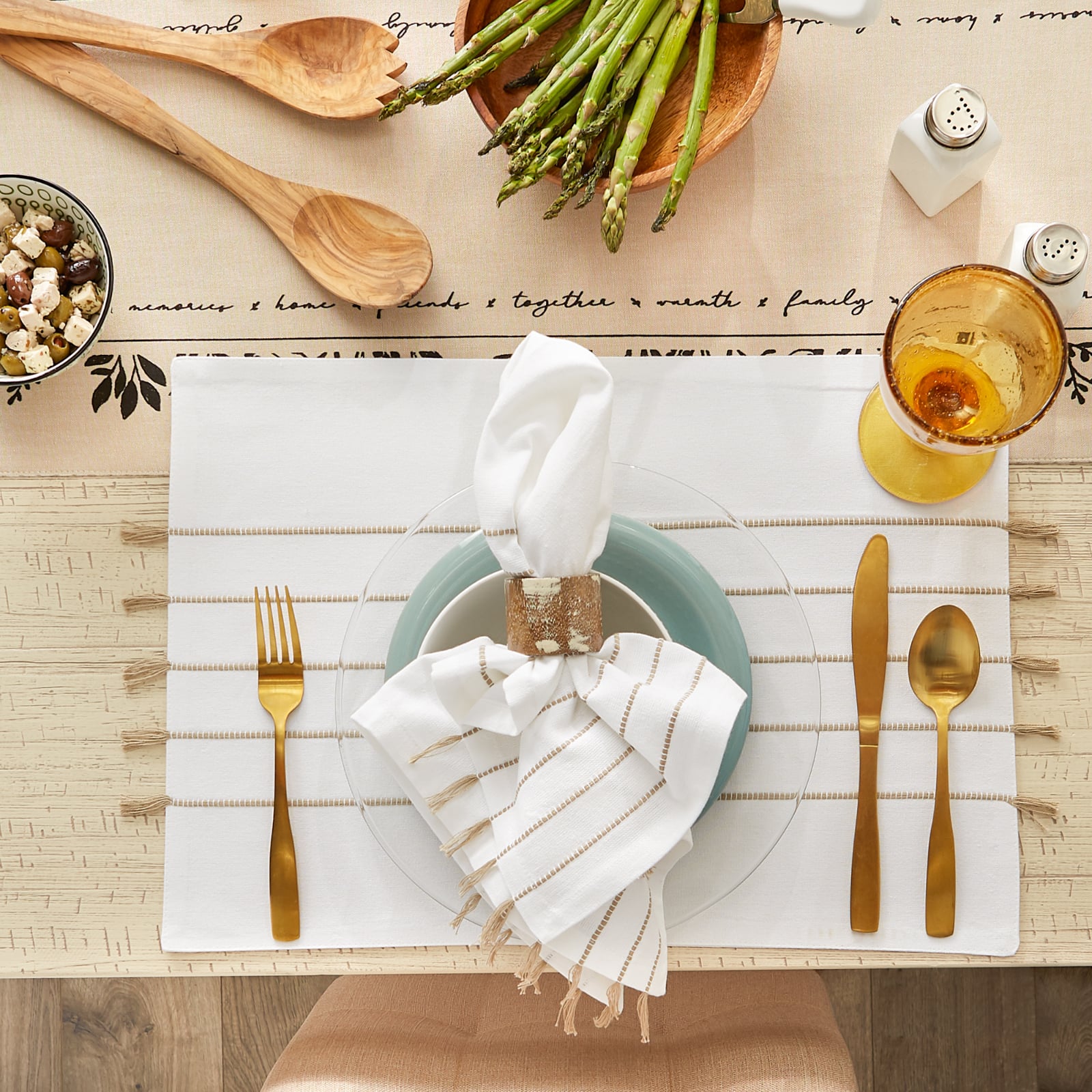 DII® Striped Tassel Napkins, 4ct.