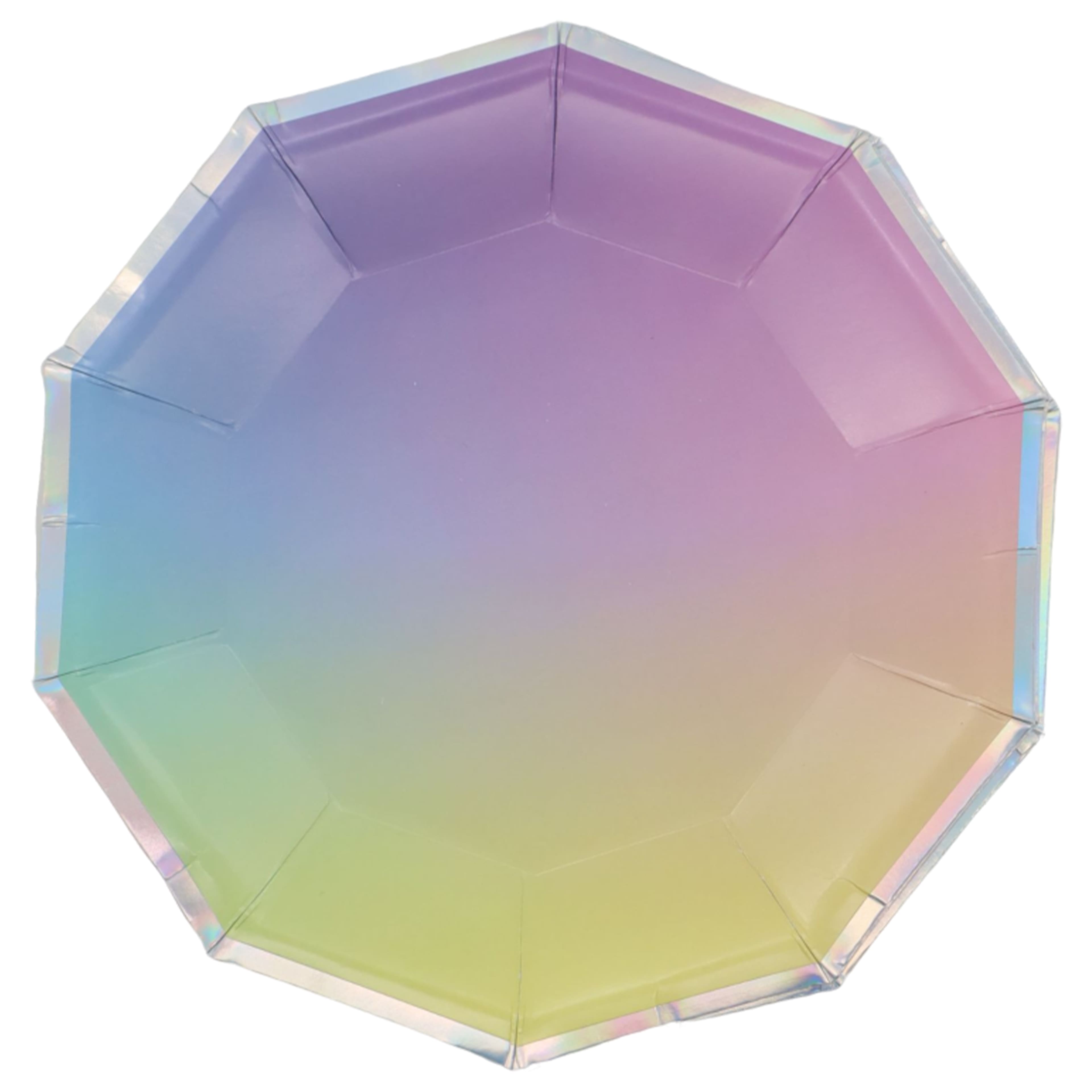 24 Packs: 8 ct. (192 total) 7" Ombre Decagon Snack Plates by Celebrate It™