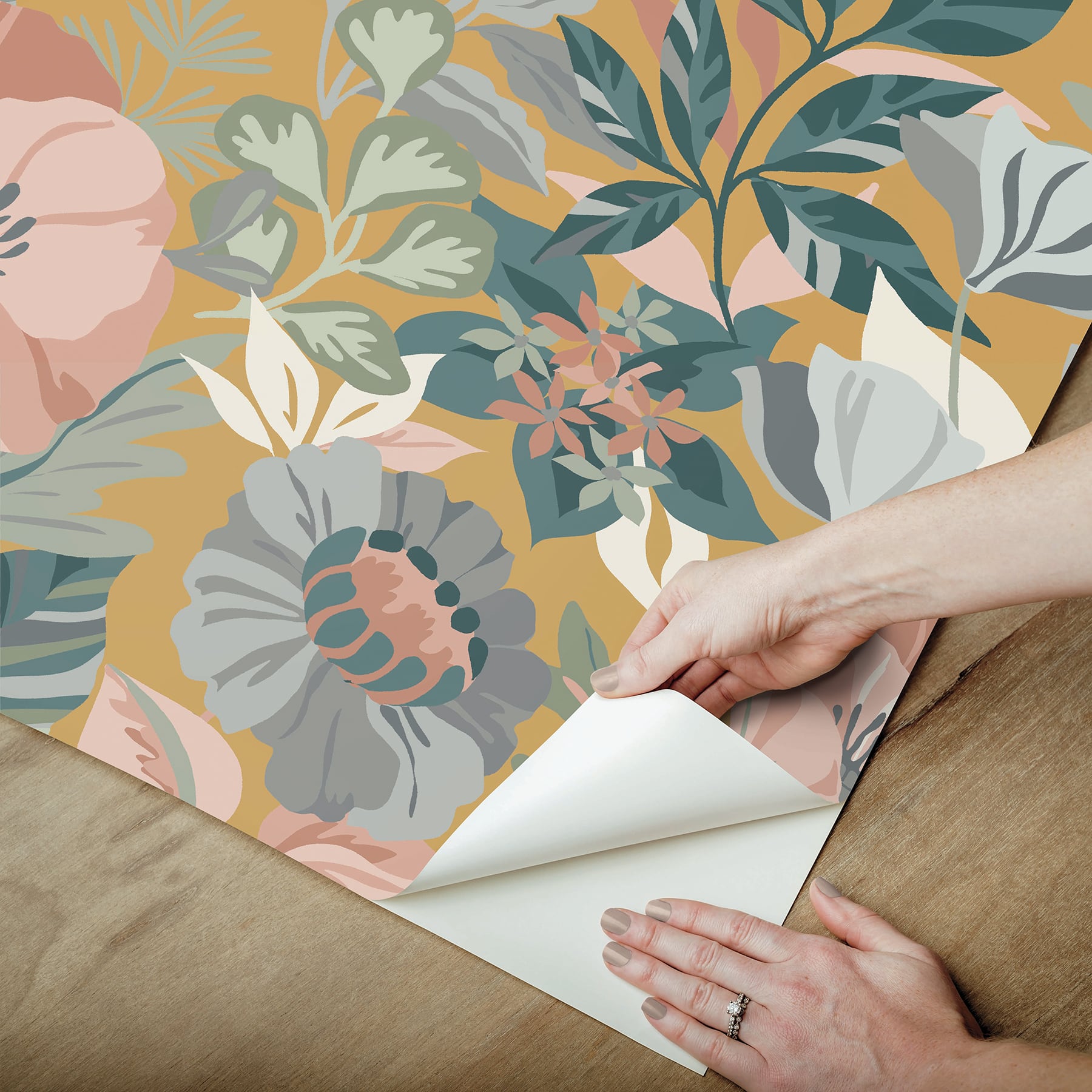 RoomMates Poppy Fields Peel & Stick Wallpaper