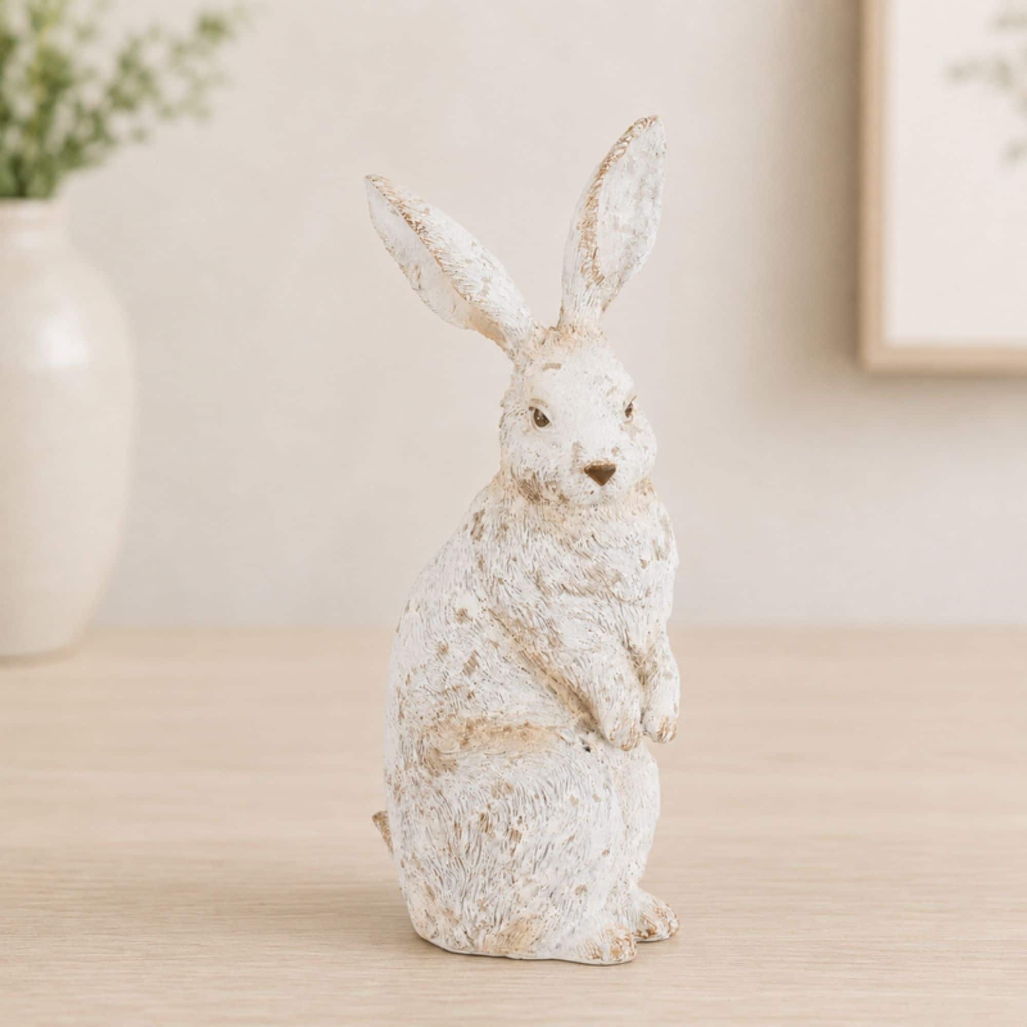 Melrose 14.25" Distressed Rabbit Statues, 2ct.