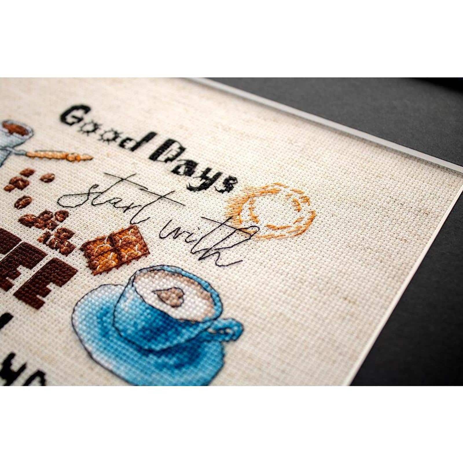 LetiStitch Coffee Time Counted Cross Stitch Kit