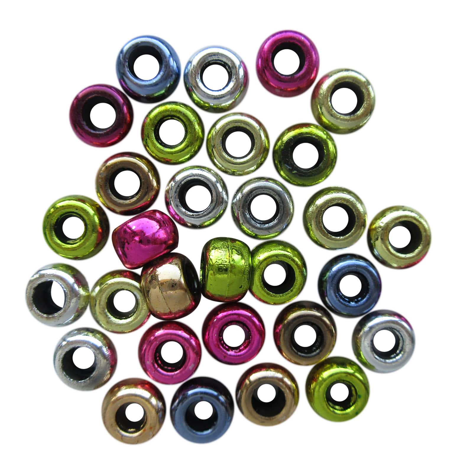 12 Packs: 280 ct. (3,360 total) Metallic Pony Beads by Creatology™, 6mm x 9mm