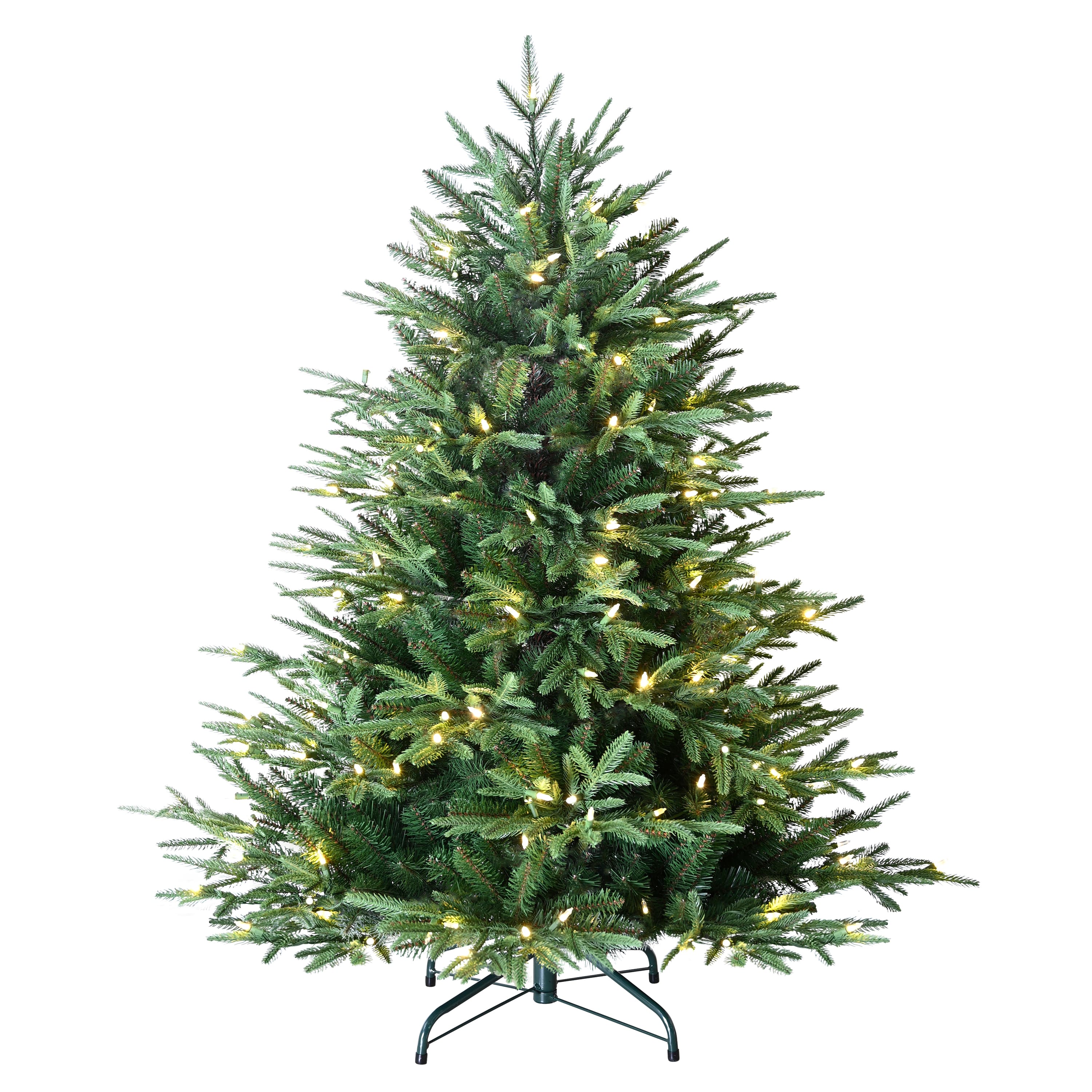Puleo International 4.5ft. Pre-Lit Fraser Fir Artificial Christmas Tree, Warm White & Multicolor LED Lights
